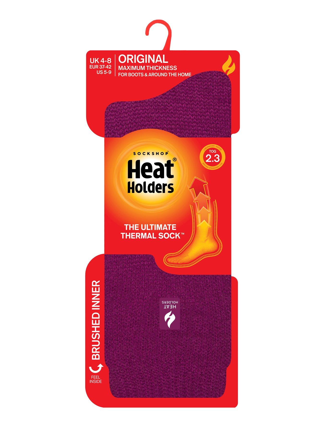  image of heat-holders-camellia-thermal-crew-length-socks-deep-fushcia-pink