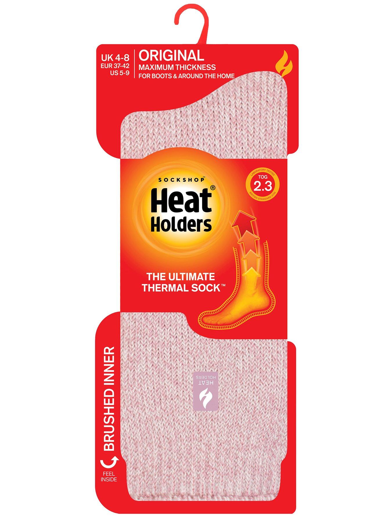 Image 2 of 2 of Heat Holders Vienna Thermal Crew Length Socks - Rose Blush Pink
