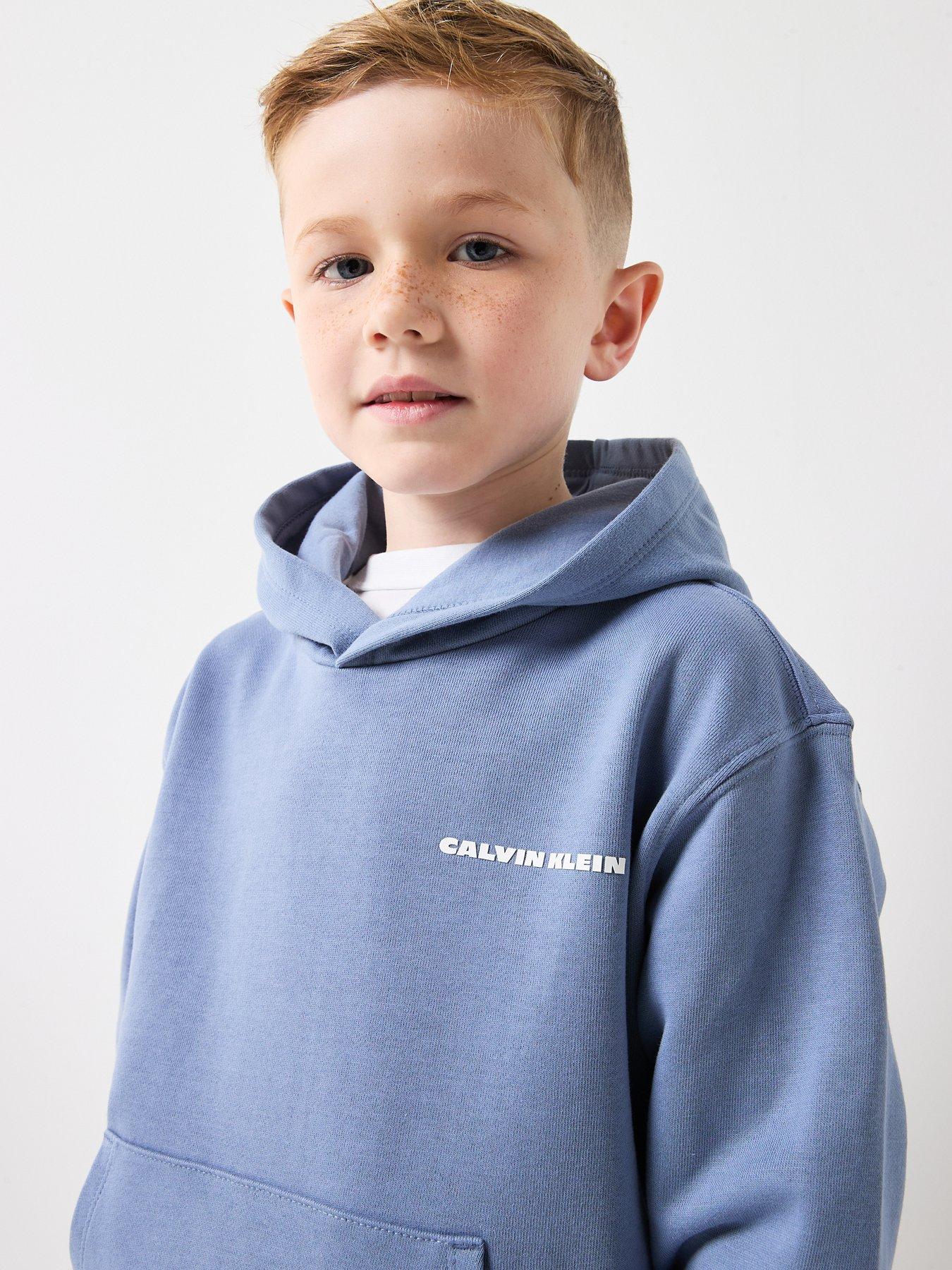  image of calvin-klein-jeans-boys-relaxed-back-hoodie-blue