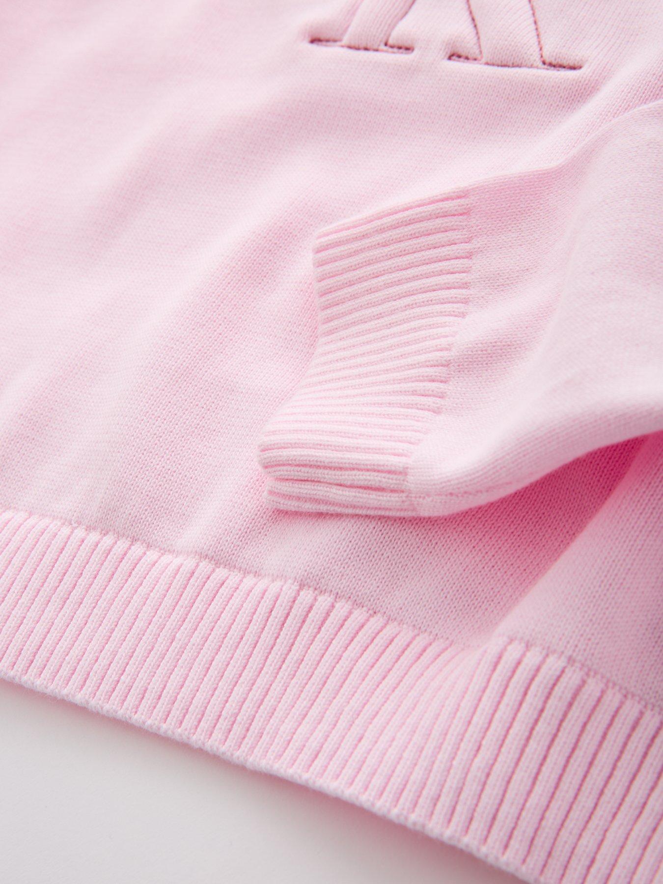  image of calvin-klein-jeans-girls-monologo-sweater-pink