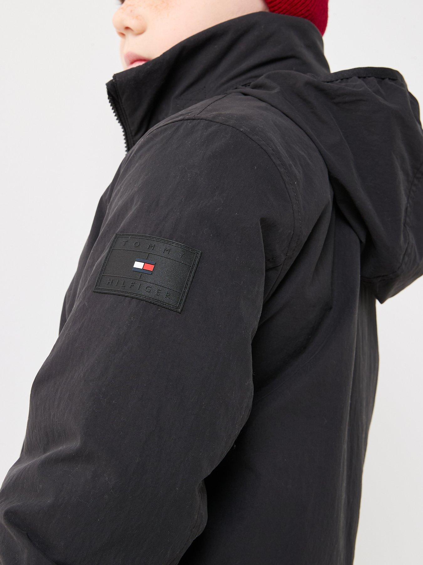  image of tommy-hilfiger-boys-essential-padded-jacket-black