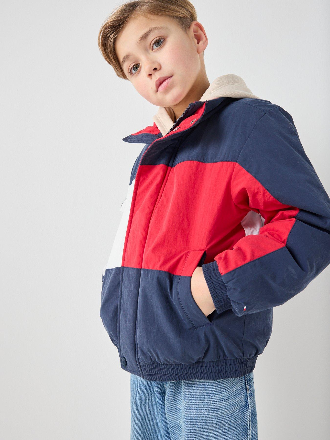Image 1 of 6 of Tommy Hilfiger Kids Heritage Flag Jacket - Navy
