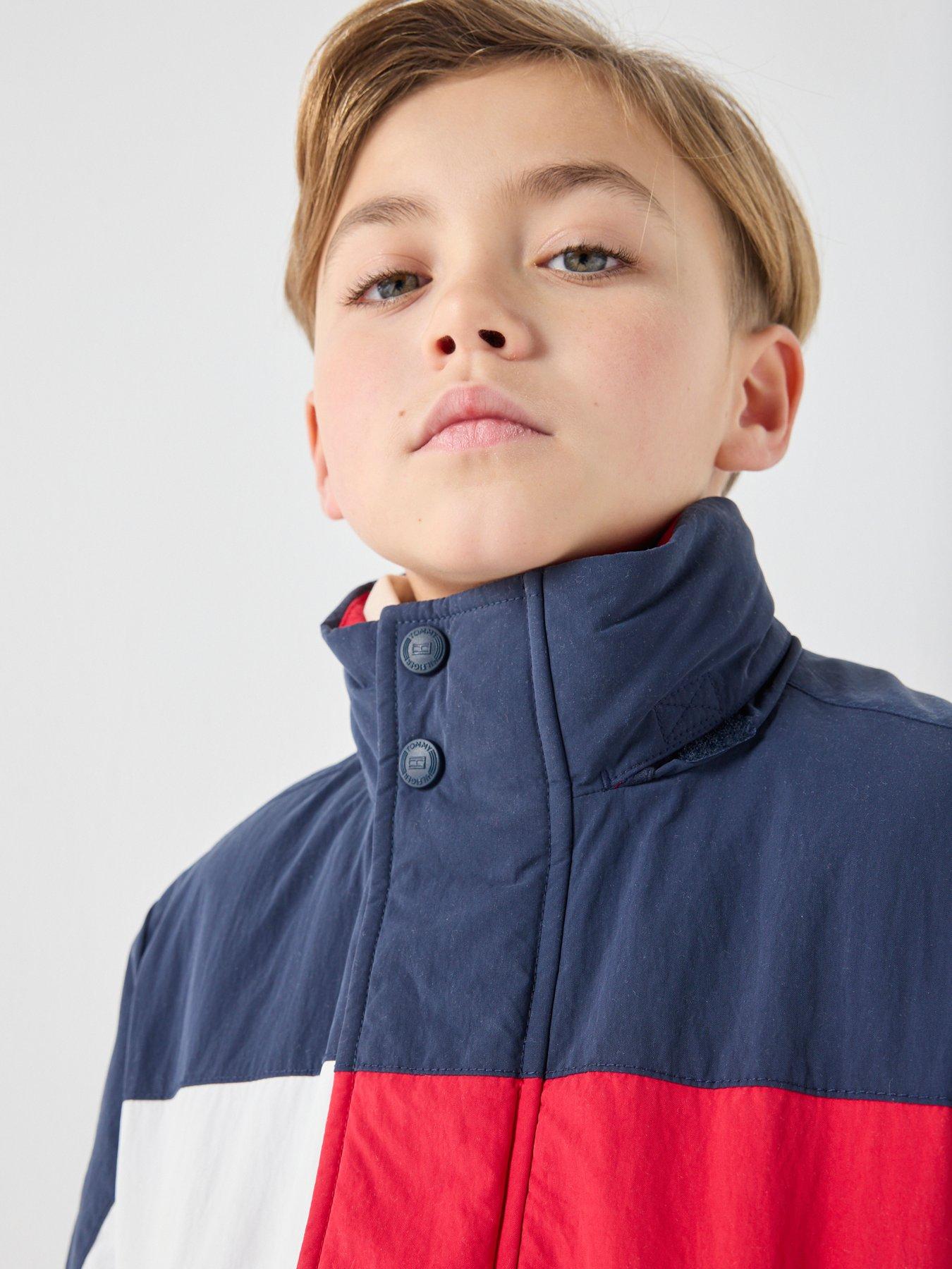 Image 4 of 6 of Tommy Hilfiger Kids Heritage Flag Jacket - Navy