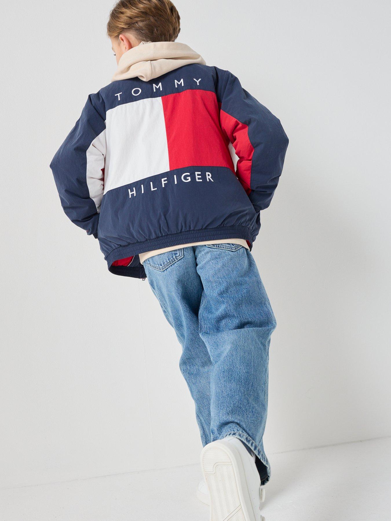 Image 5 of 6 of Tommy Hilfiger Kids Heritage Flag Jacket - Navy