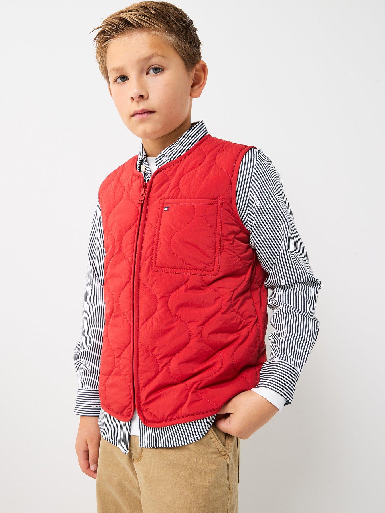 Tommy Hilfiger Boys Quilted Lightweight Vest - Red