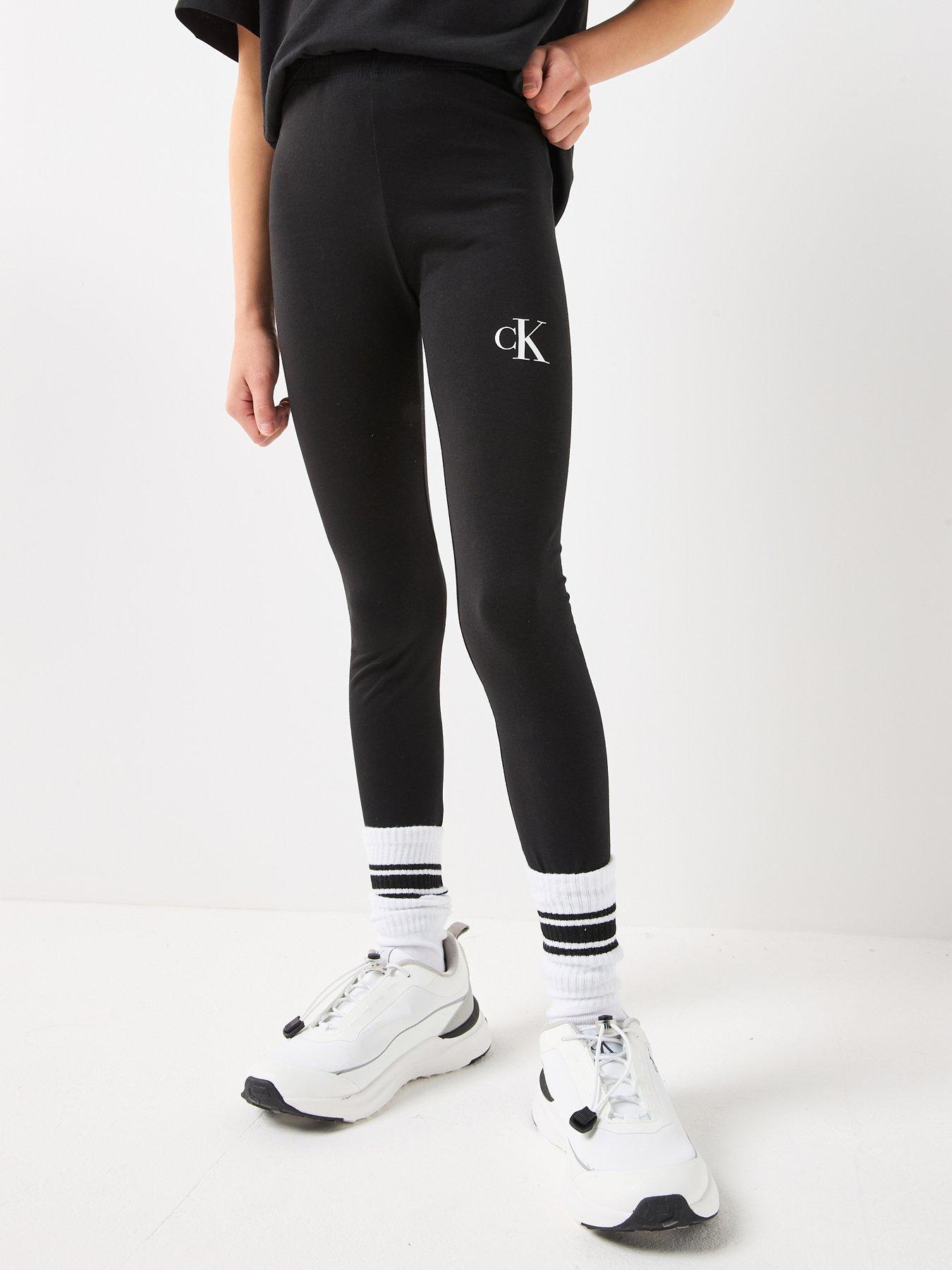 Calvin Klein Jeans Girls Ck Logo Leggings - Black