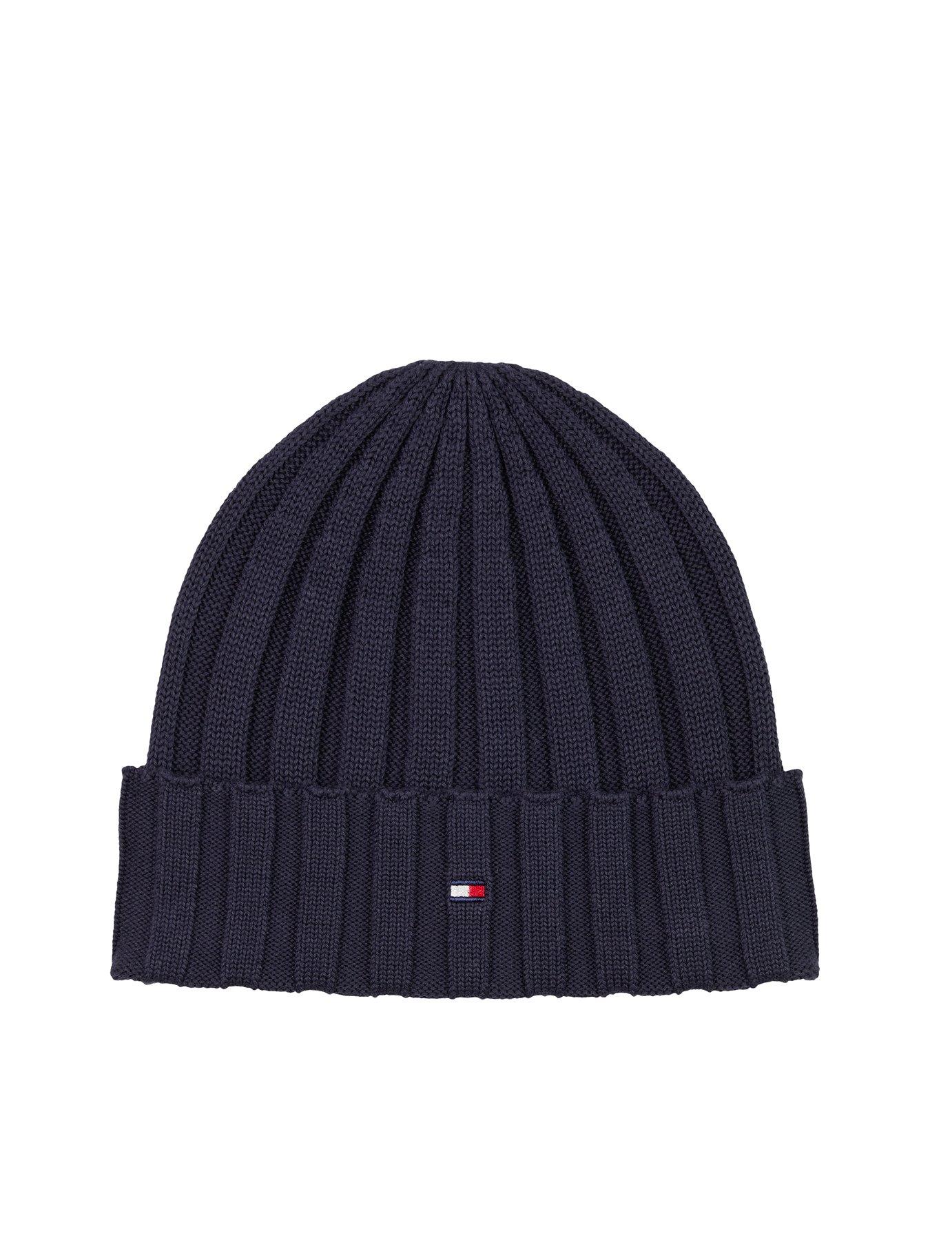  image of tommy-hilfiger-kids-small-flag-beanie-and-scarf-gift-set-navy