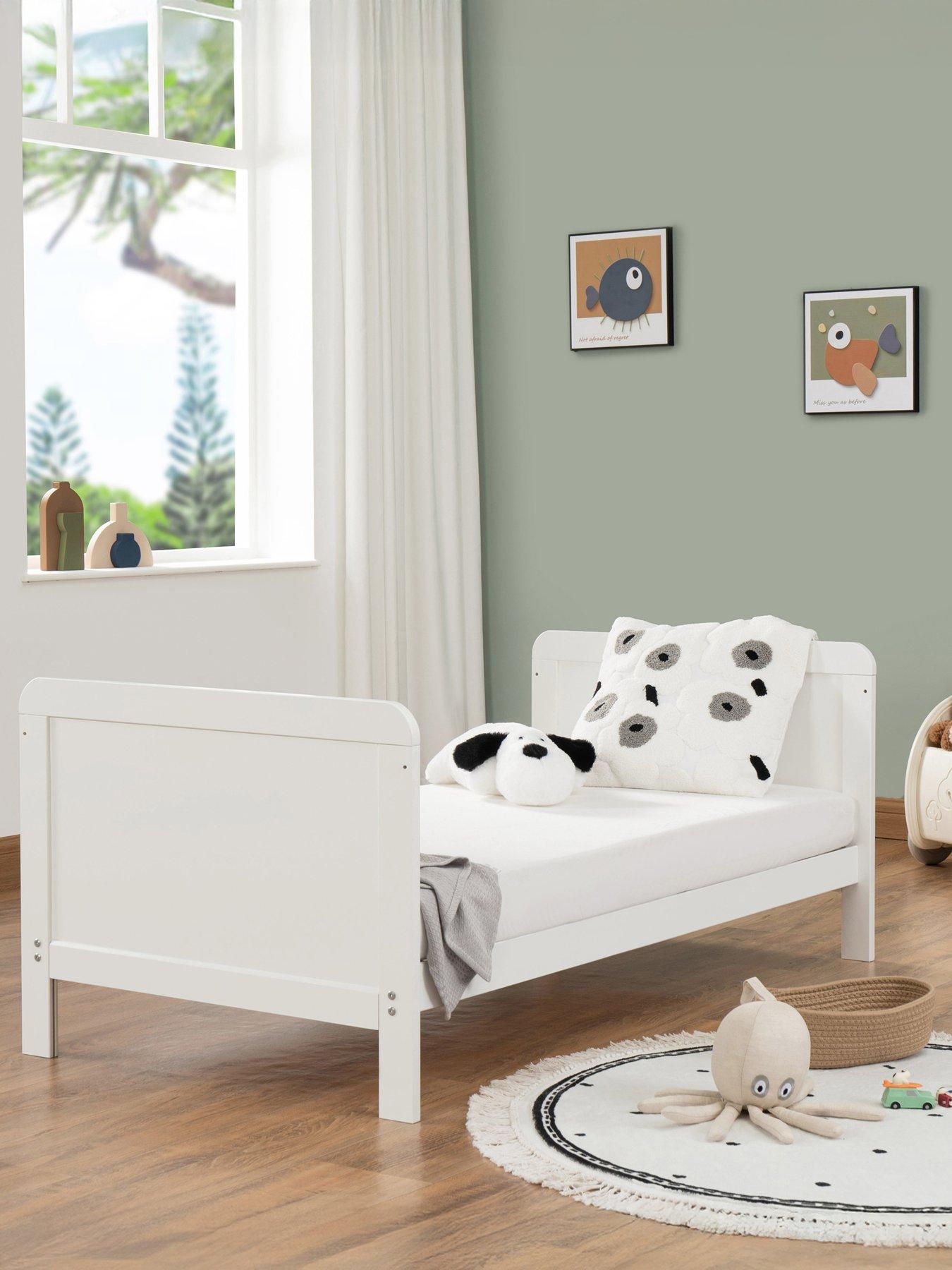 Image 4 of 7 of Babymore Caro Urban Cot Bed White with Fibre Mattress