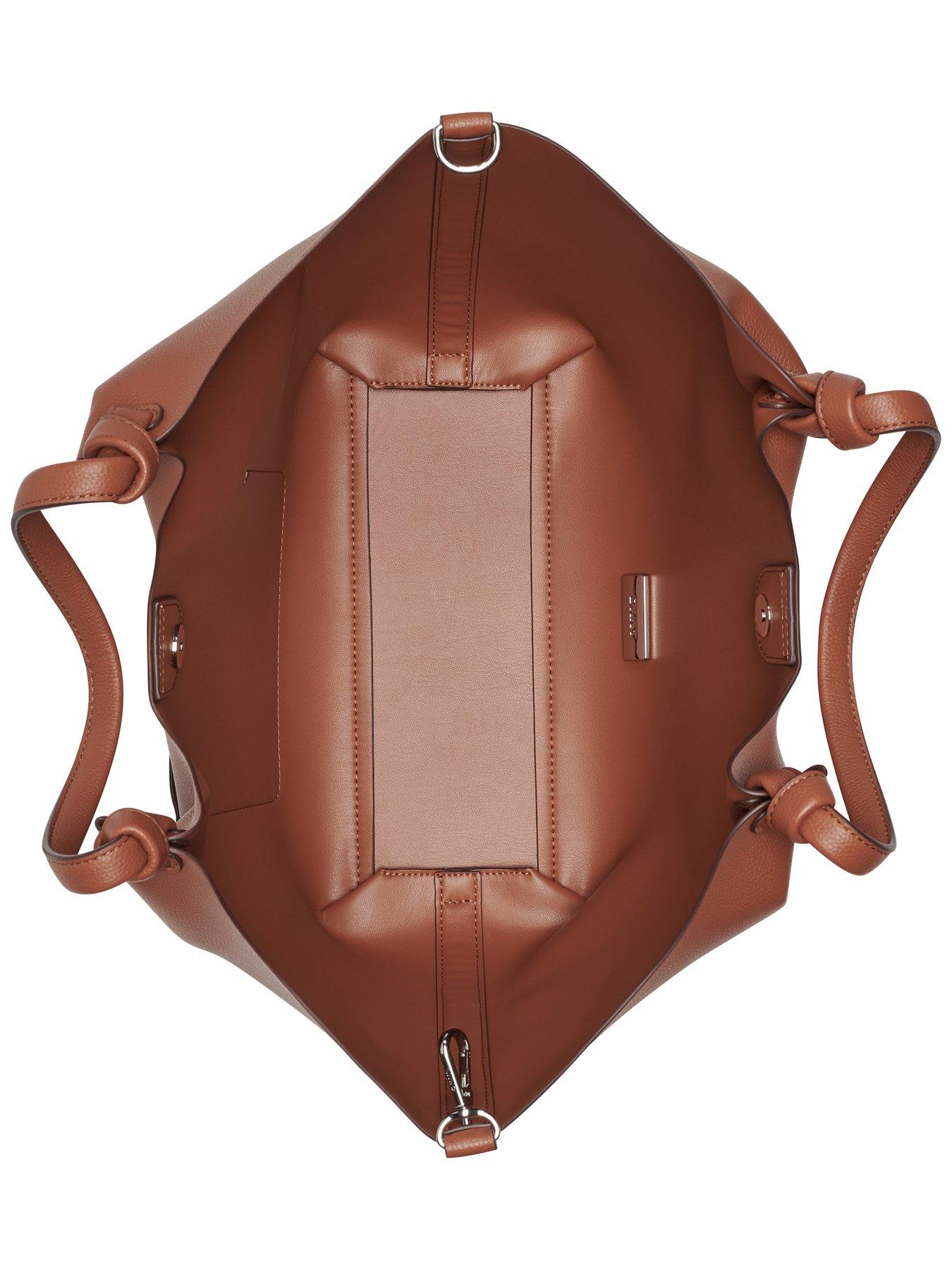  image of dkny-paula-medium-logo-tote-bag-brown