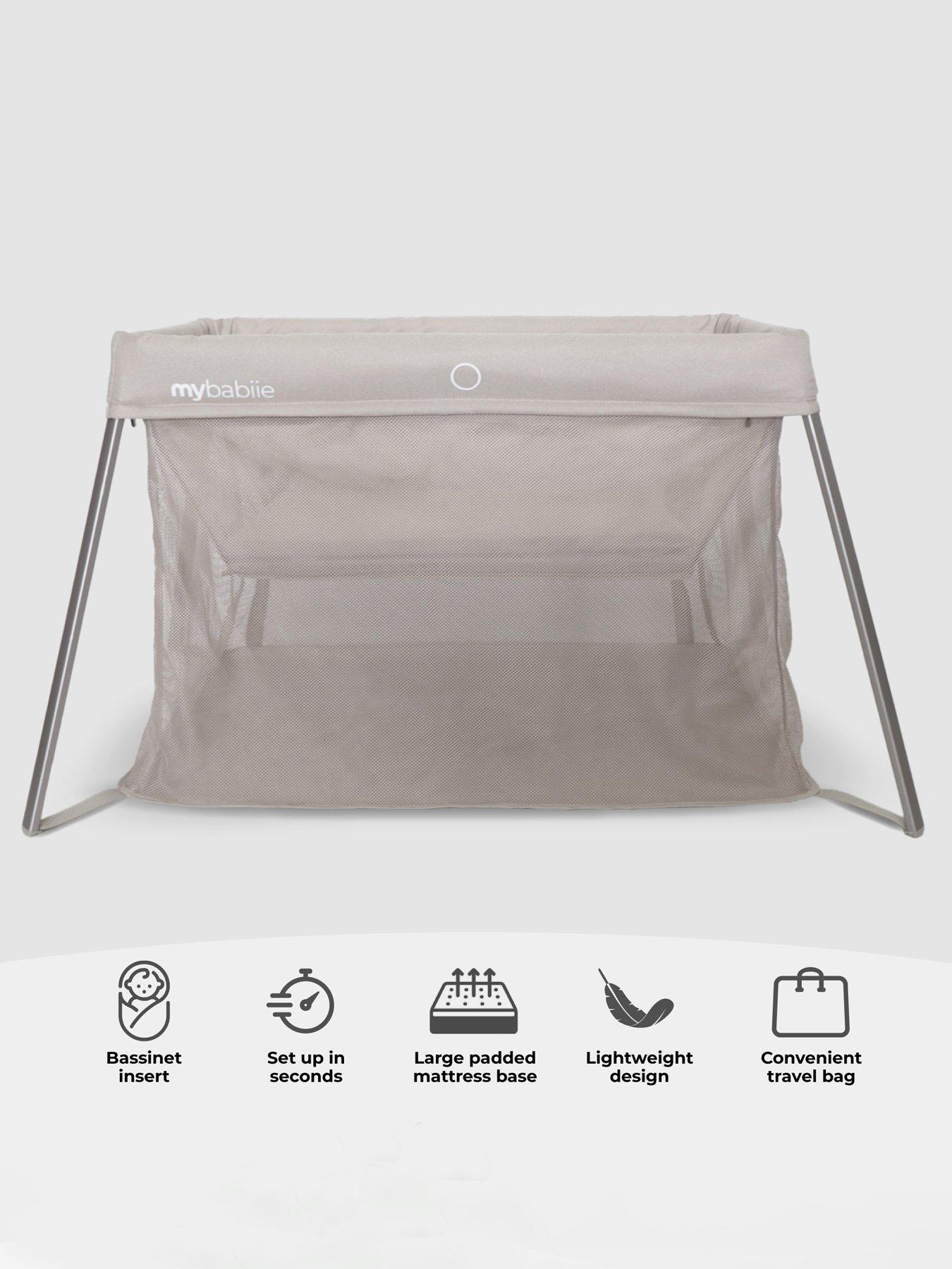 Image 3 of 7 of My Babiie MBTC3 Air-Light 3-in-1 Travel Cot with Bassinet - Ivory