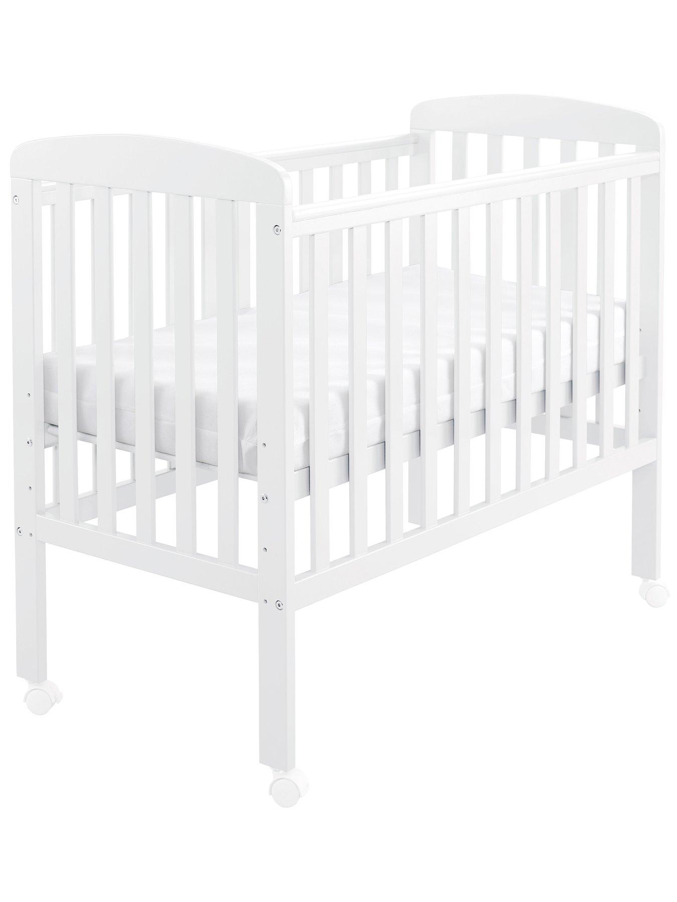 Image 5 of 7 of Babymore Space Saver Cot White with Fibre Mattress
