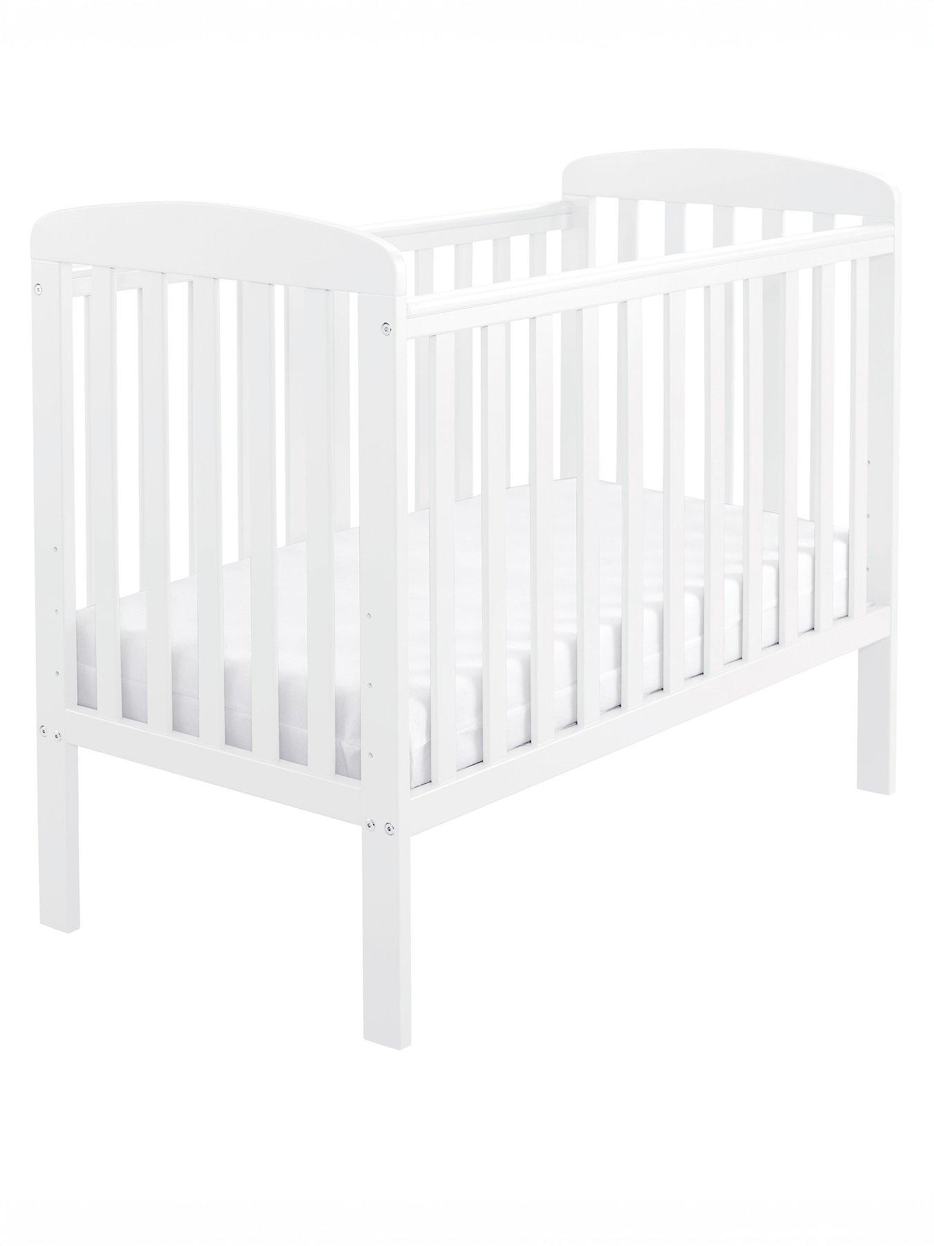 Image 7 of 7 of Babymore Space Saver Cot White with Fibre Mattress