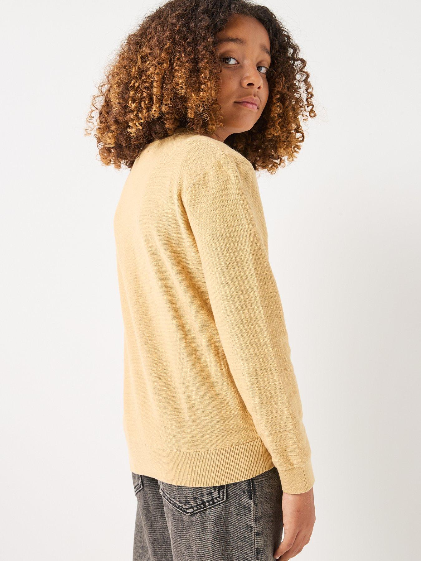 Image 2 of 5 of Calvin Klein Jeans Boys Quilted Monogram Sweater - Beige