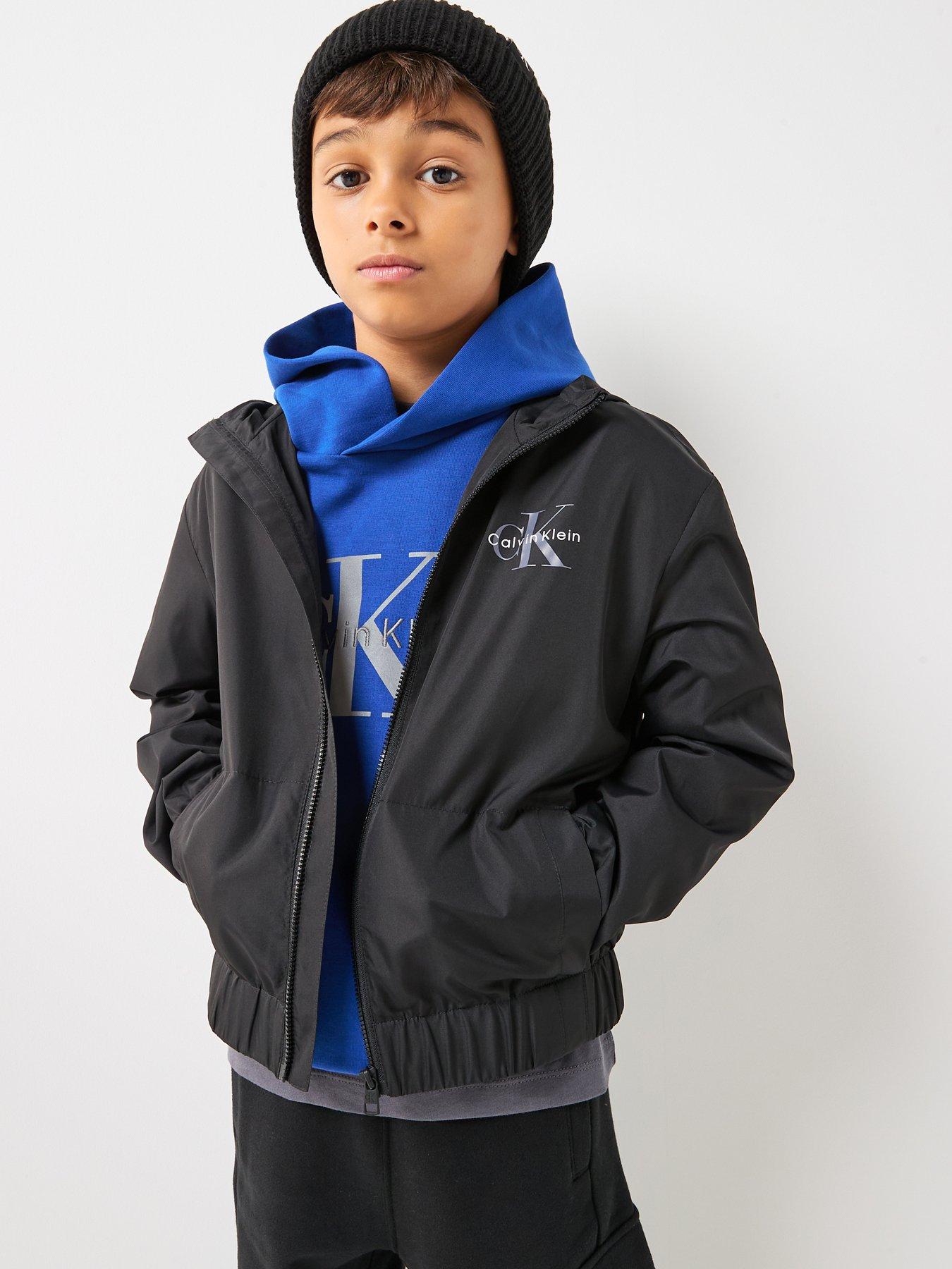  image of calvin-klein-jeans-boys-monologo-essential-jacket-black