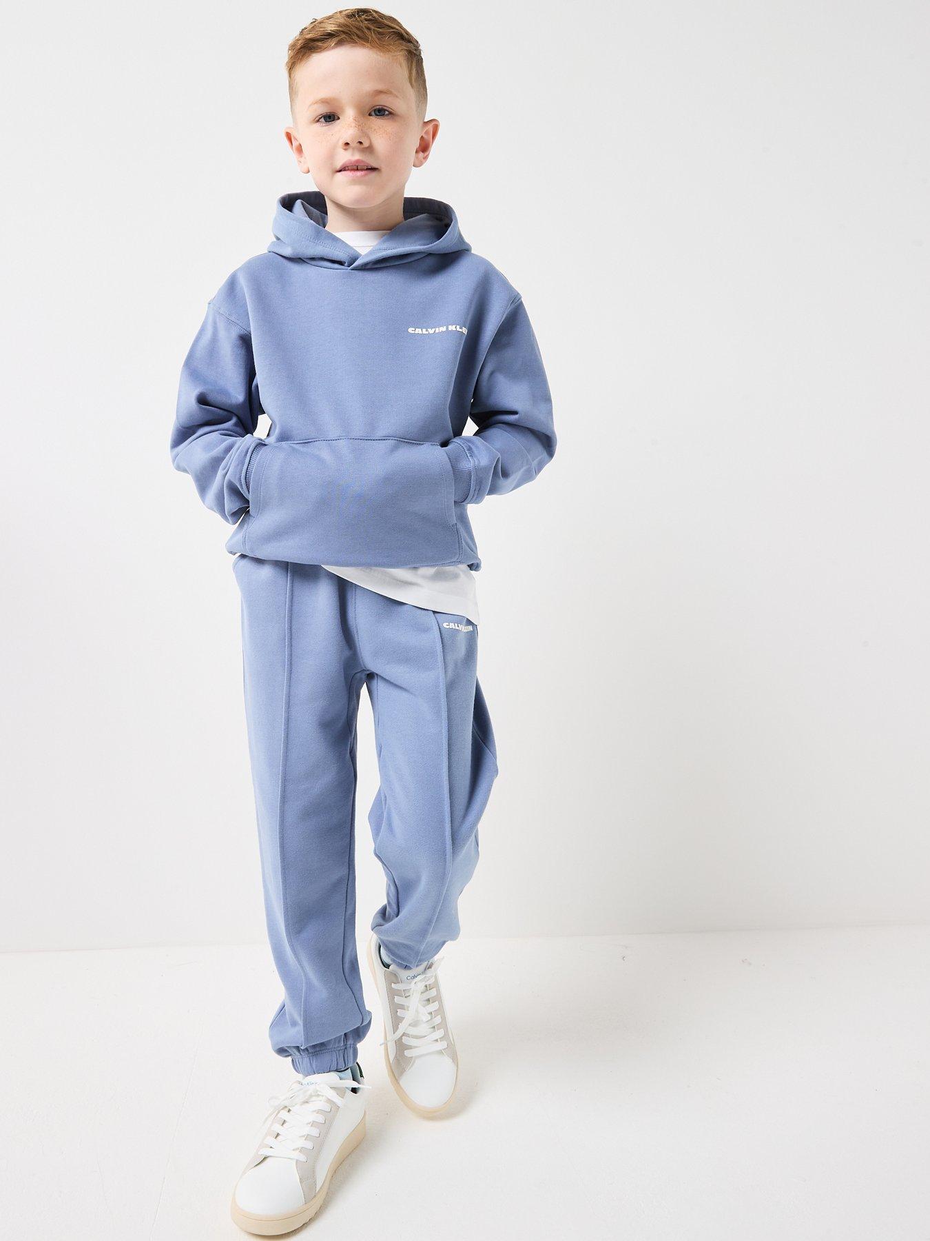  image of calvin-klein-jeans-boys-relaxed-pintuck-sweatpants-blue