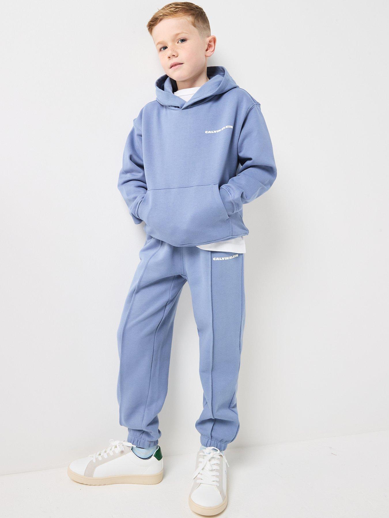  image of calvin-klein-jeans-boys-relaxed-pintuck-sweatpants-blue