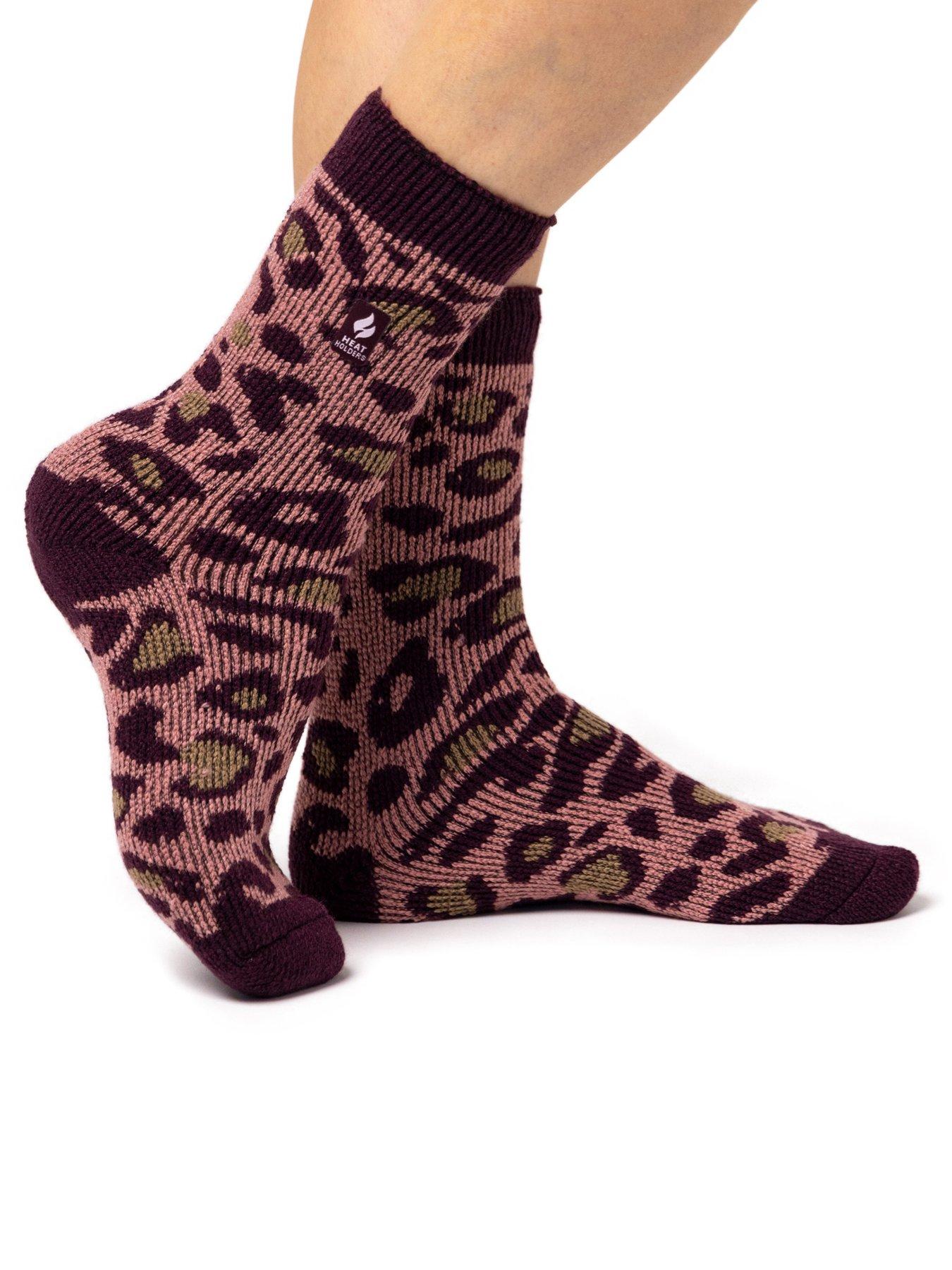Heat Holders Jacquard Animal Print Crew Length Socks - Multi