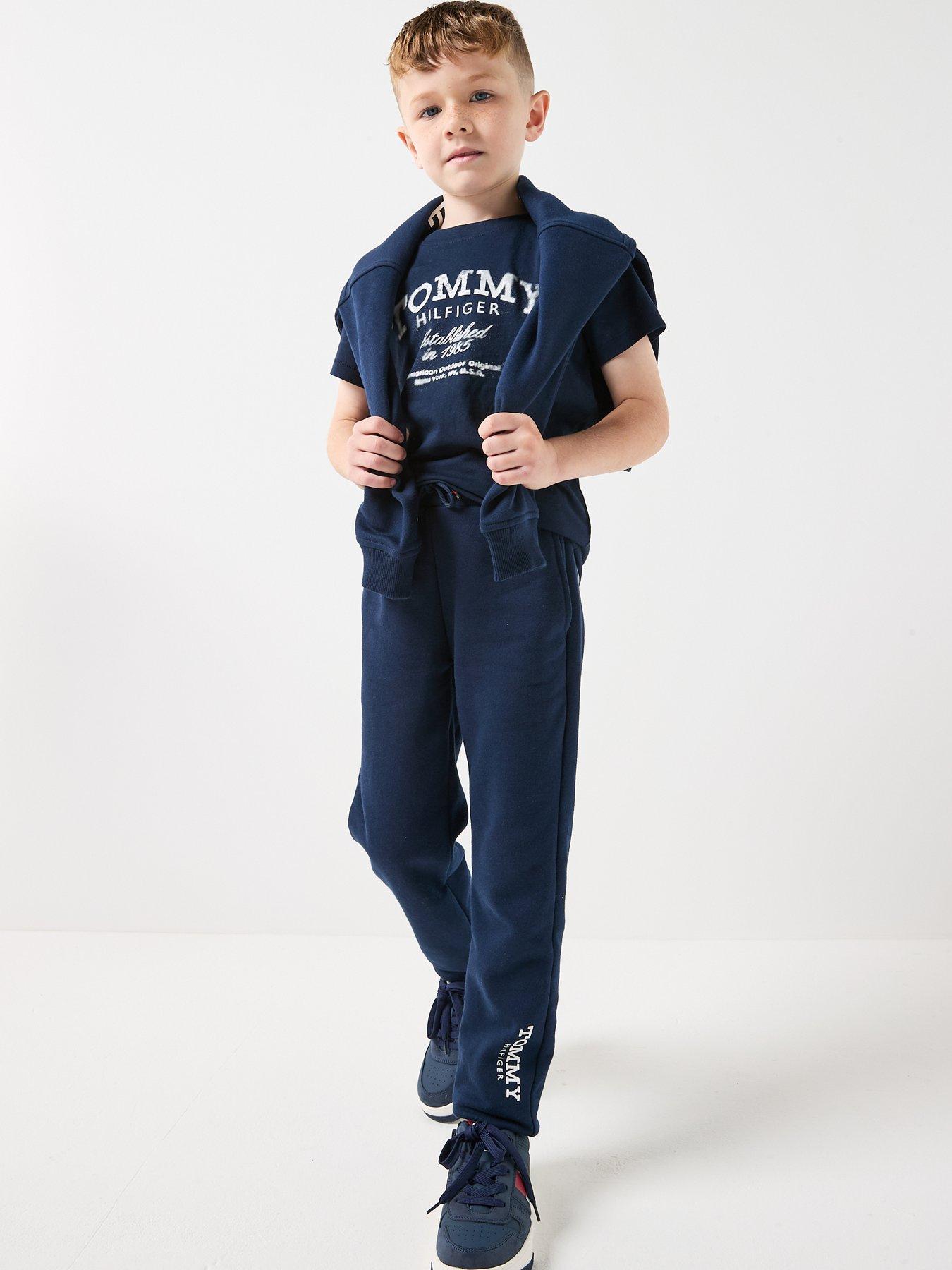 Image 3 of 5 of Tommy Hilfiger Boys Faded Print Short Sleeve T-Shirt - Navy