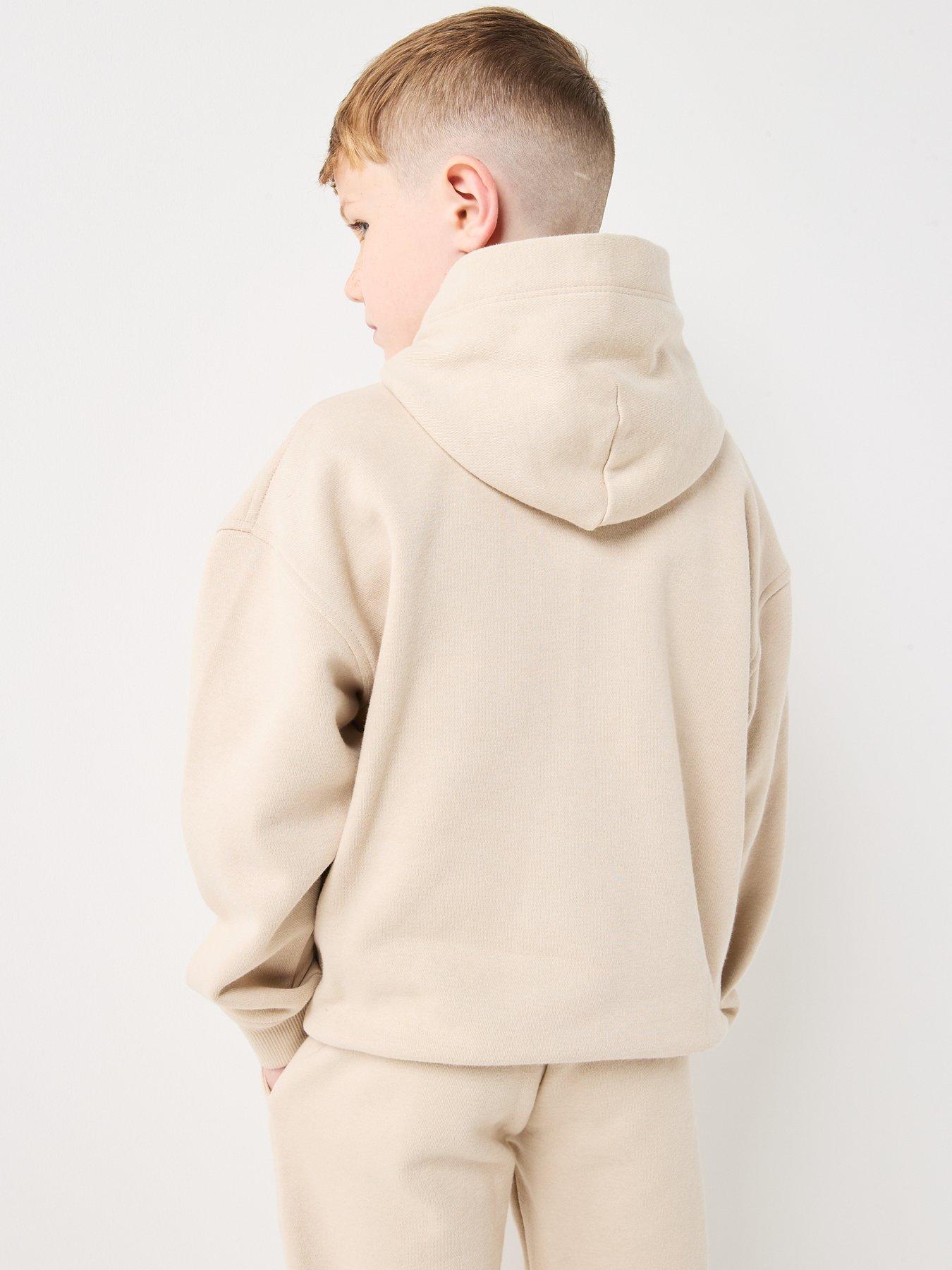 Image 2 of 6 of Tommy Hilfiger Boys Monotype Print Hoodie - Beige