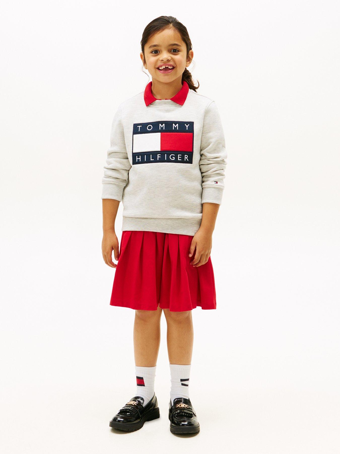Image 4 of 7 of Tommy Hilfiger Kids Heritage Flag Sweatshirt - Grey