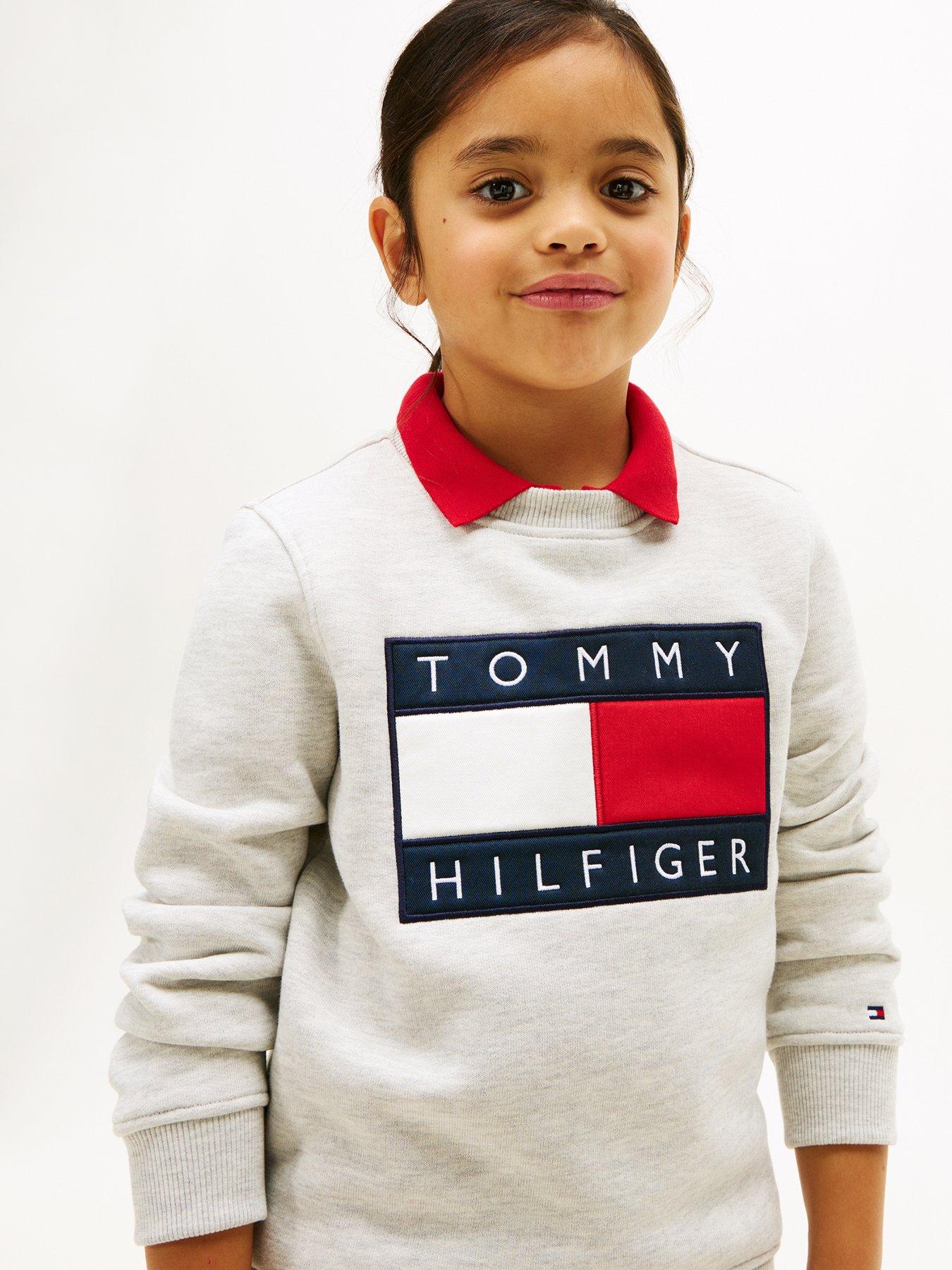 Image 5 of 7 of Tommy Hilfiger Kids Heritage Flag Sweatshirt - Grey