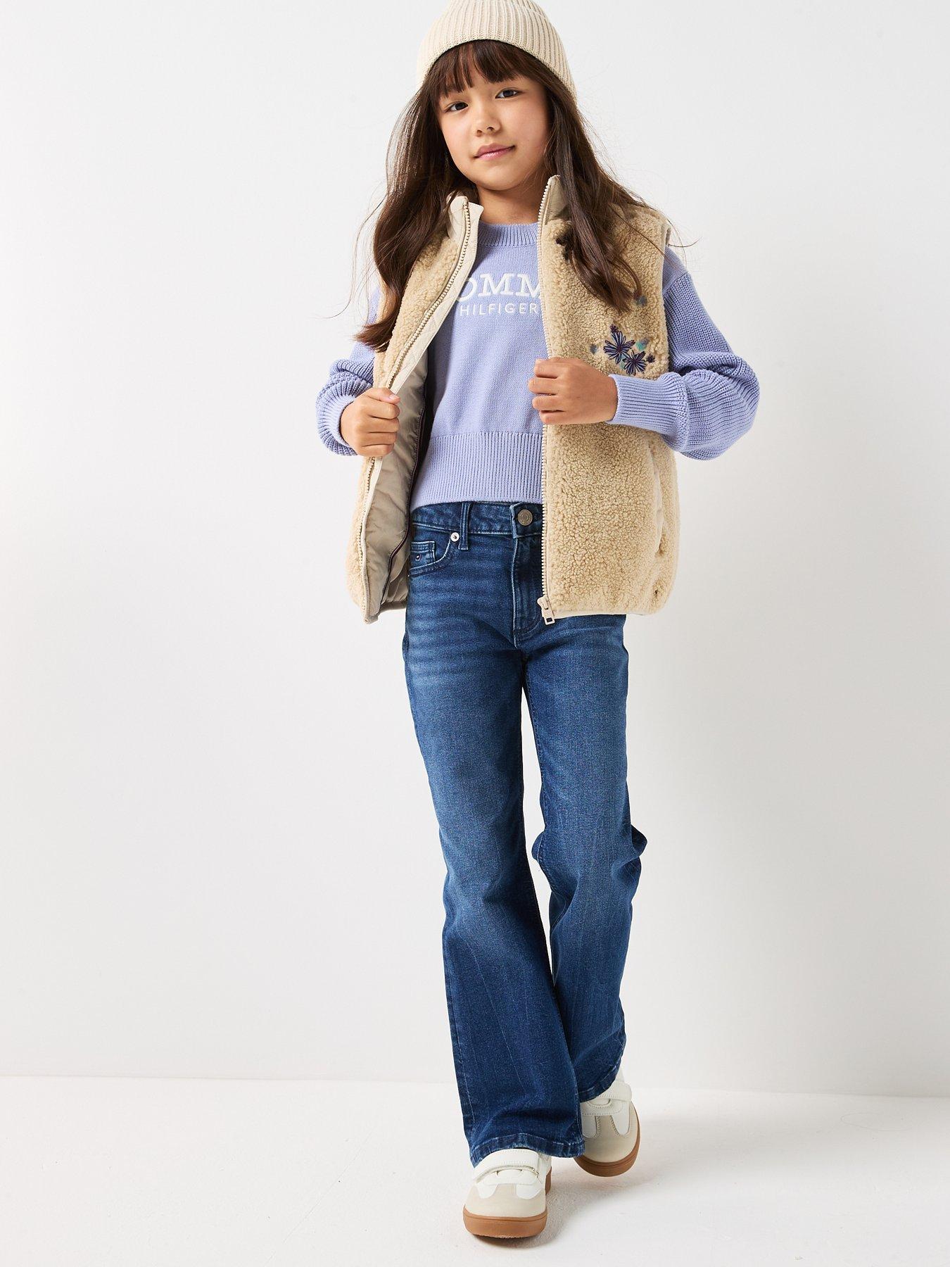  image of tommy-hilfiger-girls-sweater-purple