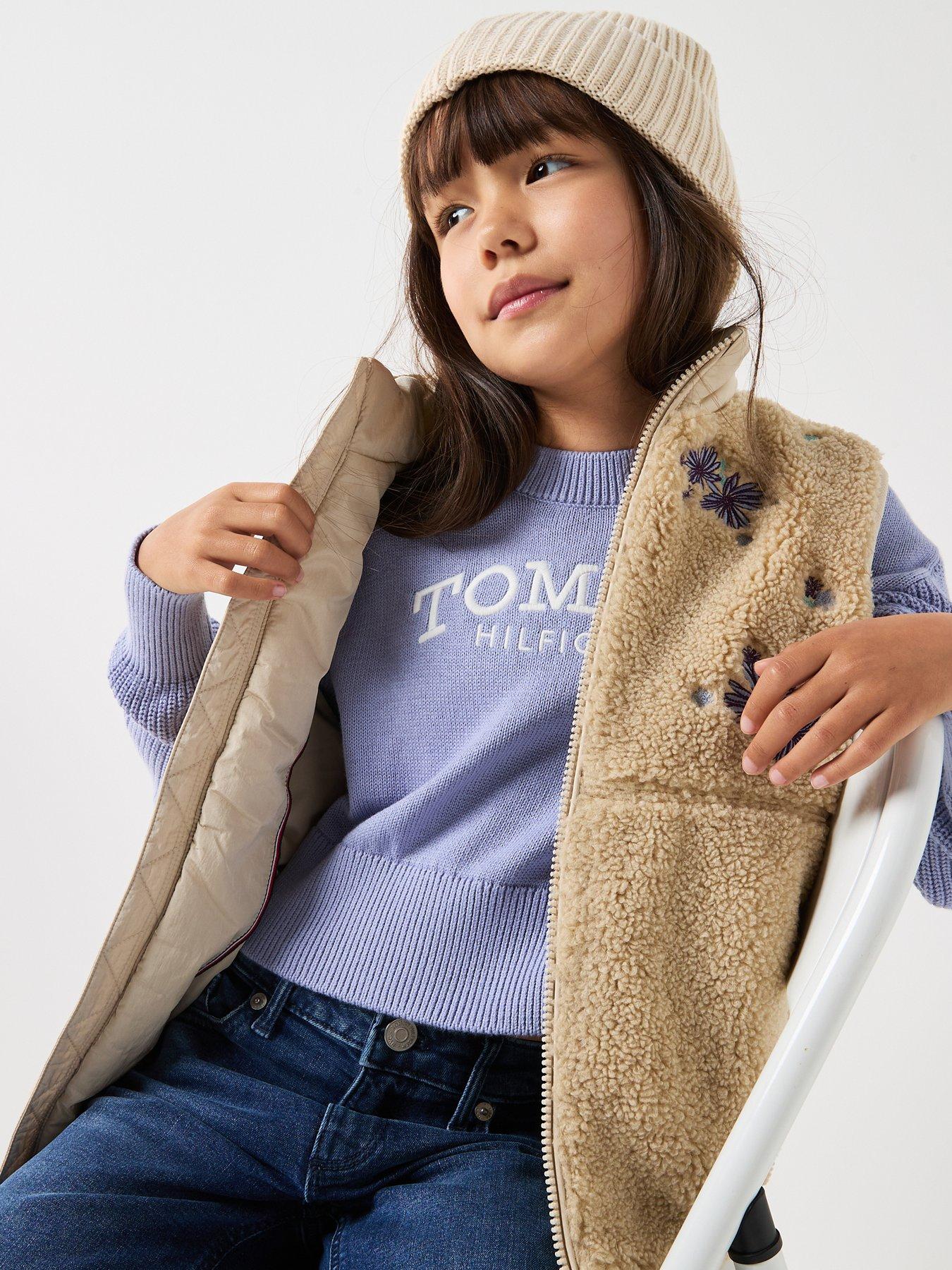  image of tommy-hilfiger-girls-sweater-purple