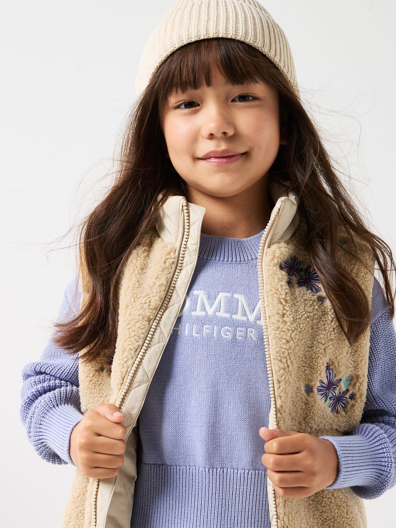  image of tommy-hilfiger-girls-sweater-purple