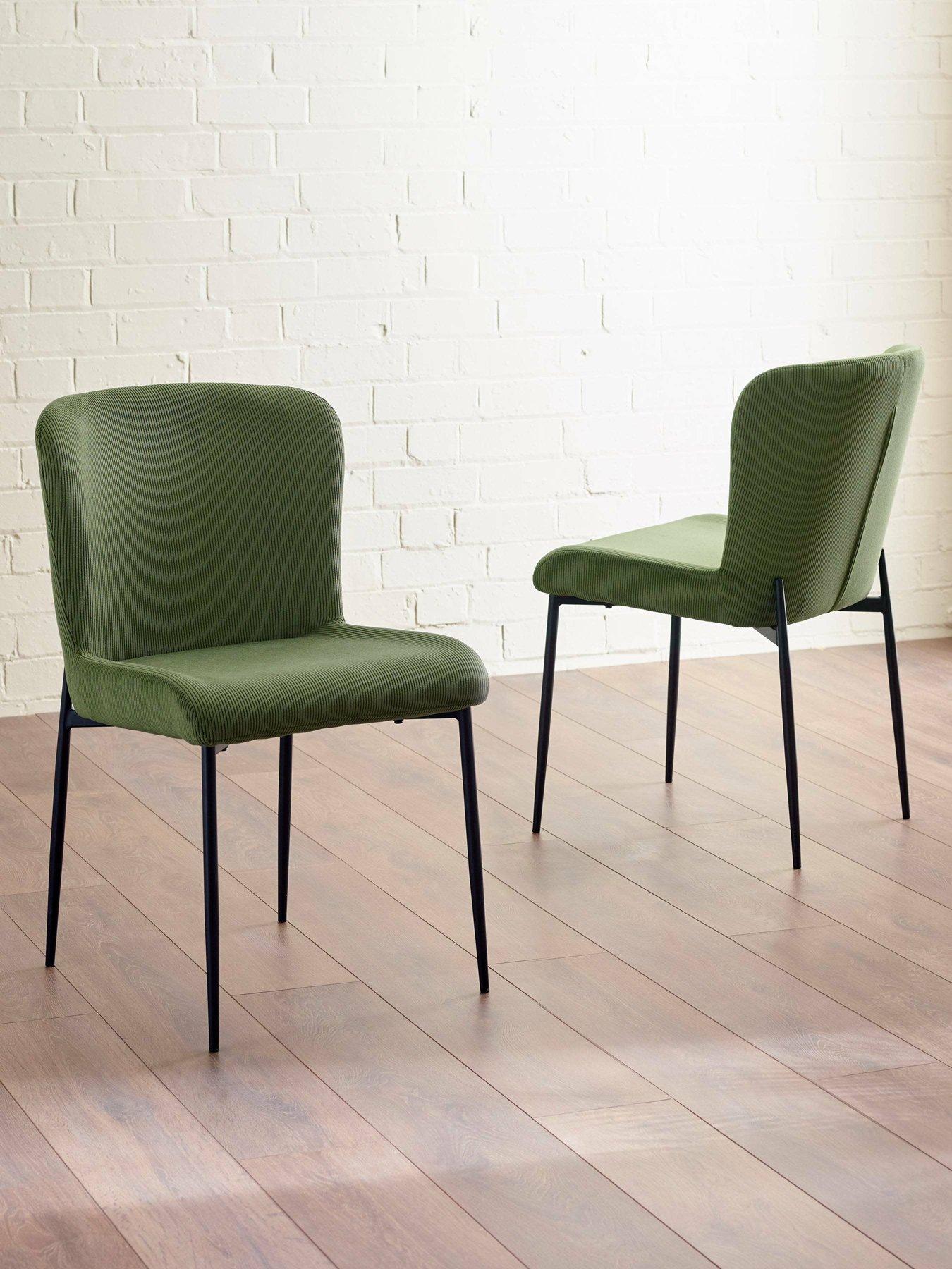 Julian Bowen Set Of 2 Leonie Dining Chairs - Green