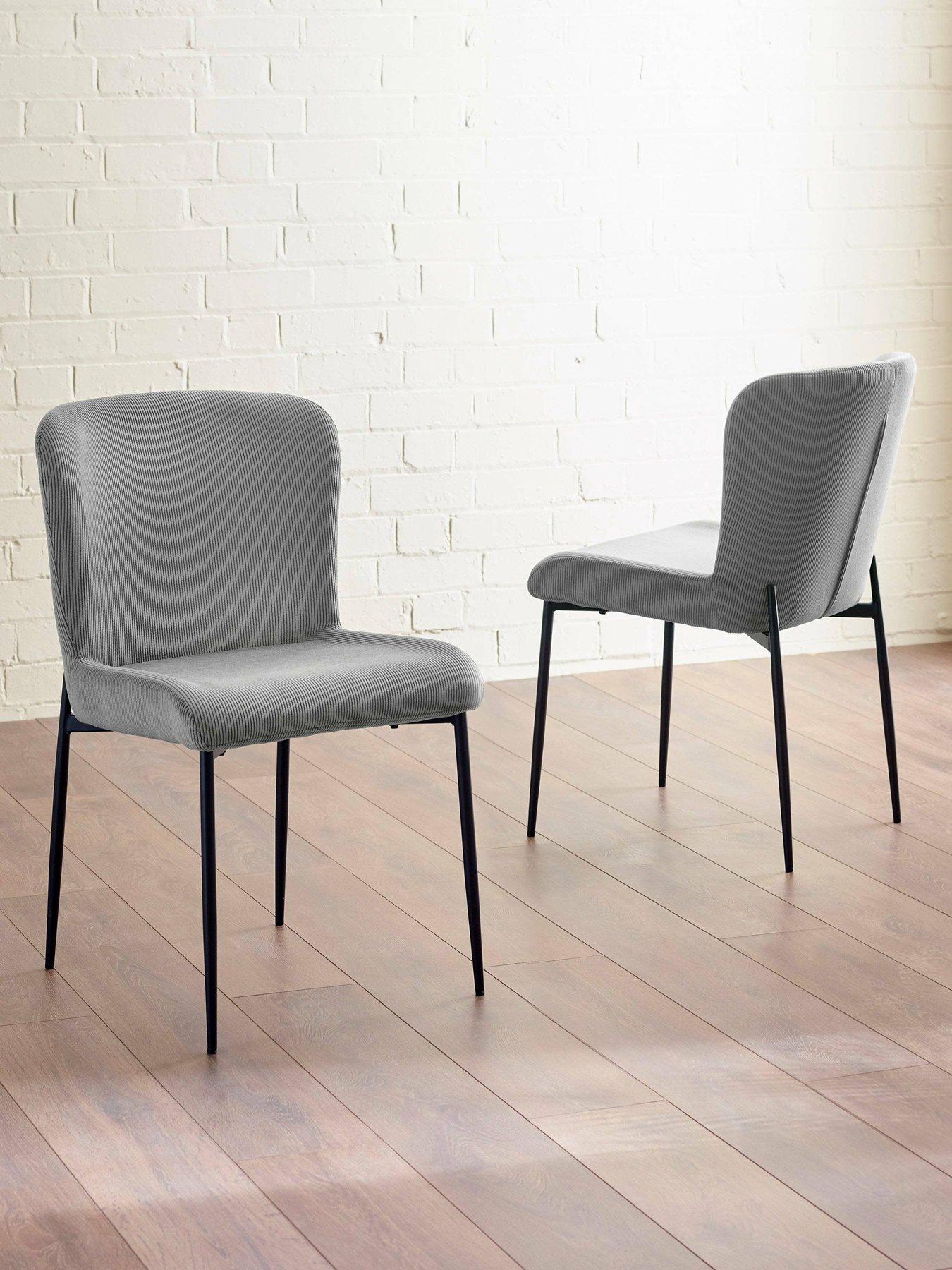 Julian Bowen Set Of 2 Leonie Dining Chairs - Grey
