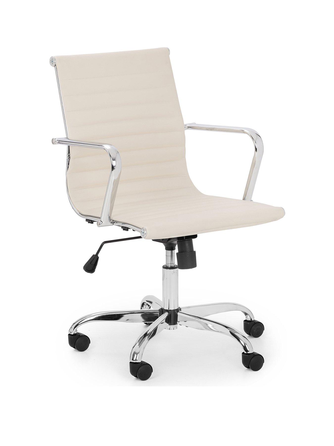 Image 3 of 4 of Julian Bowen Gio Ivory & Chrome Office Chair