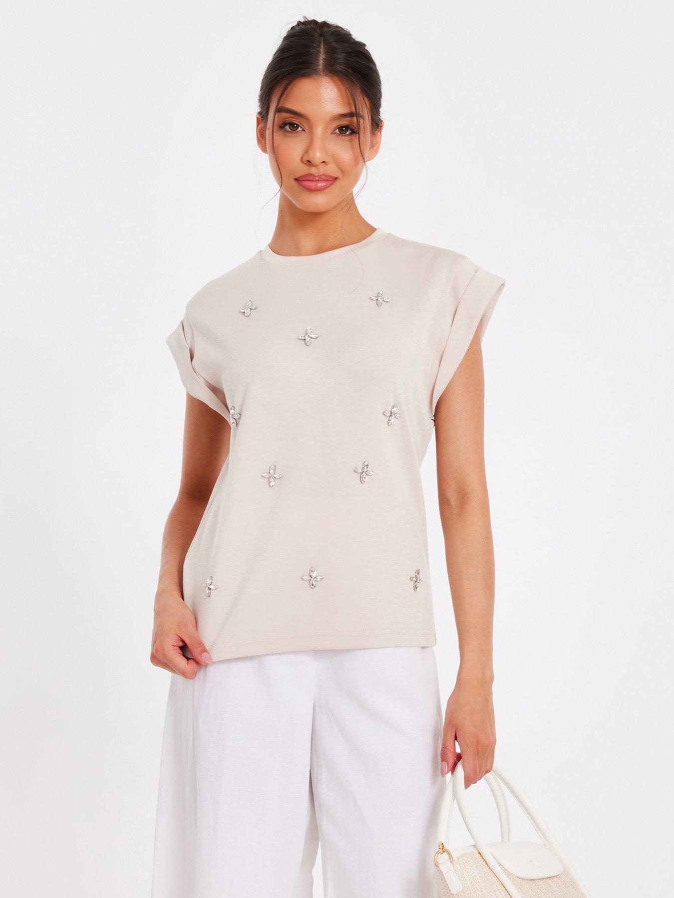 undefined Stone Gem Detail Top