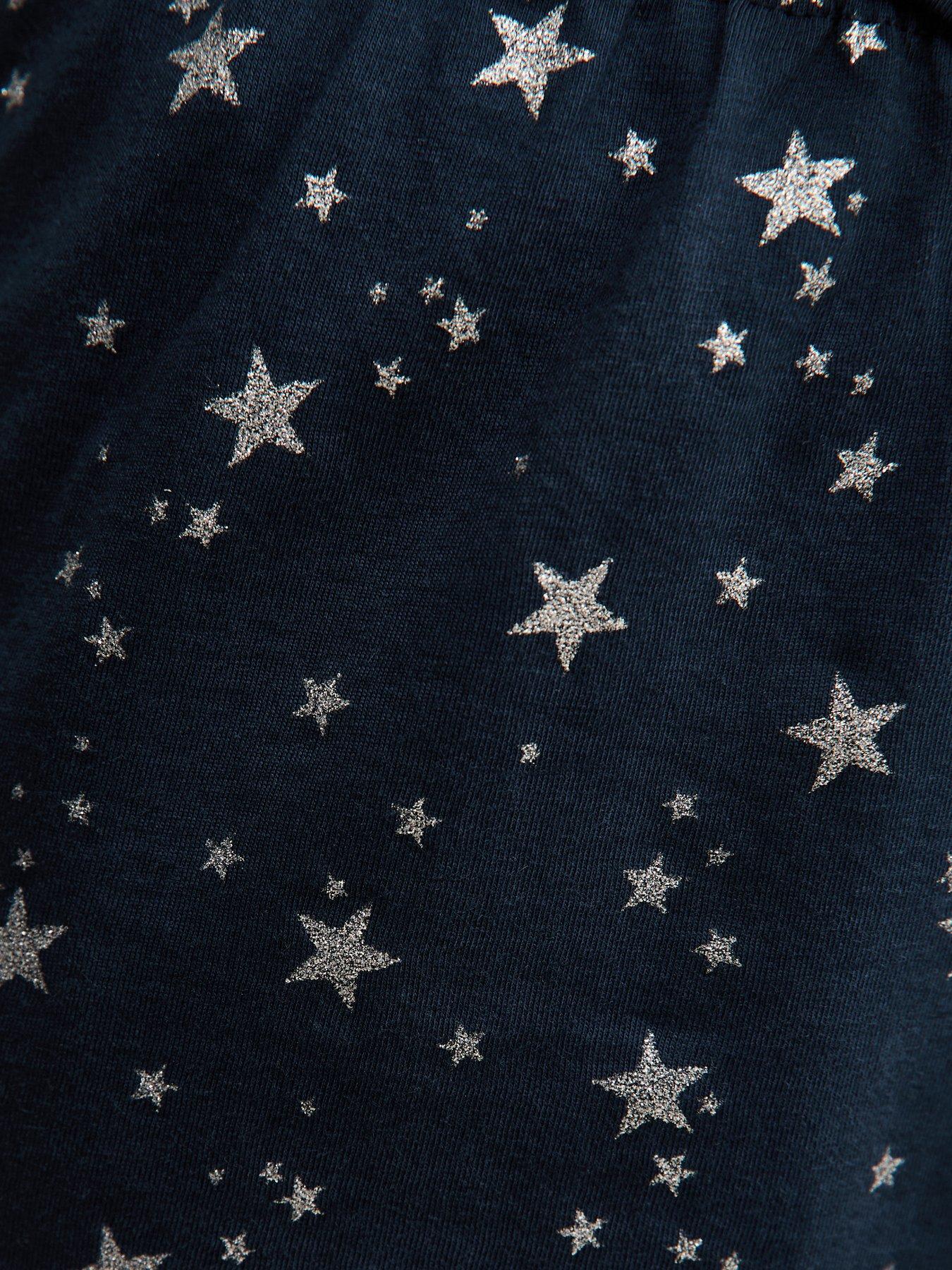  image of new-look-915-girls-star-print-t-shirt-and-shorts-pyjama-set-blue