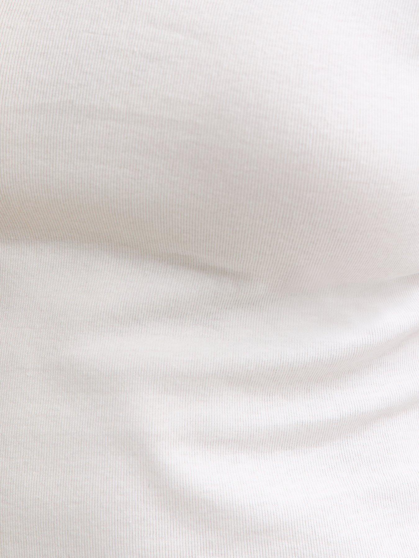 Image 5 of 5 of New Look 915 Girls V Neck Long Sleeve Plain Top - White