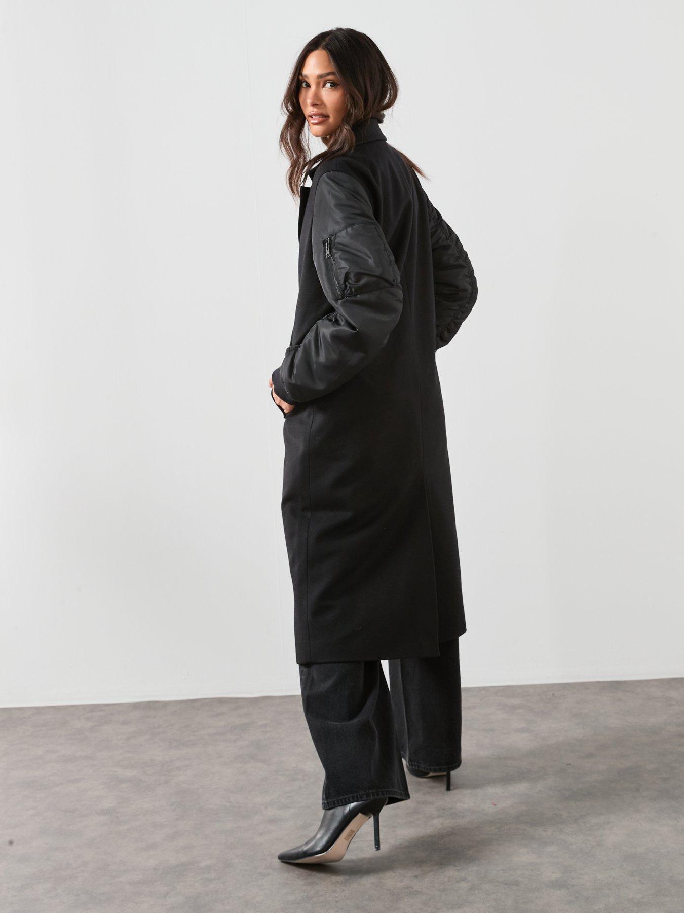 Image 2 of 6 of AllSaints Paulah Coat - Black