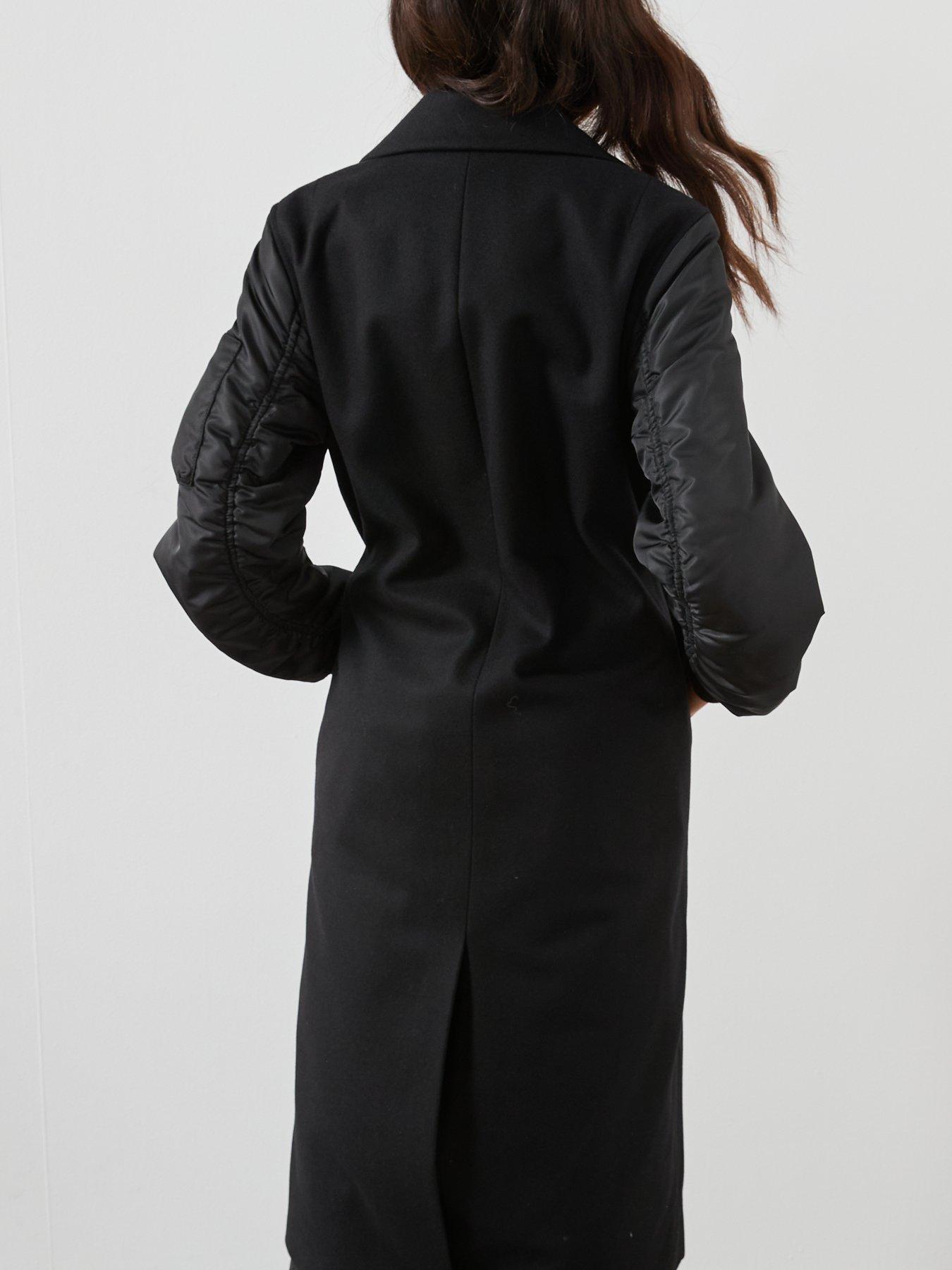 Image 6 of 6 of AllSaints Paulah Coat - Black