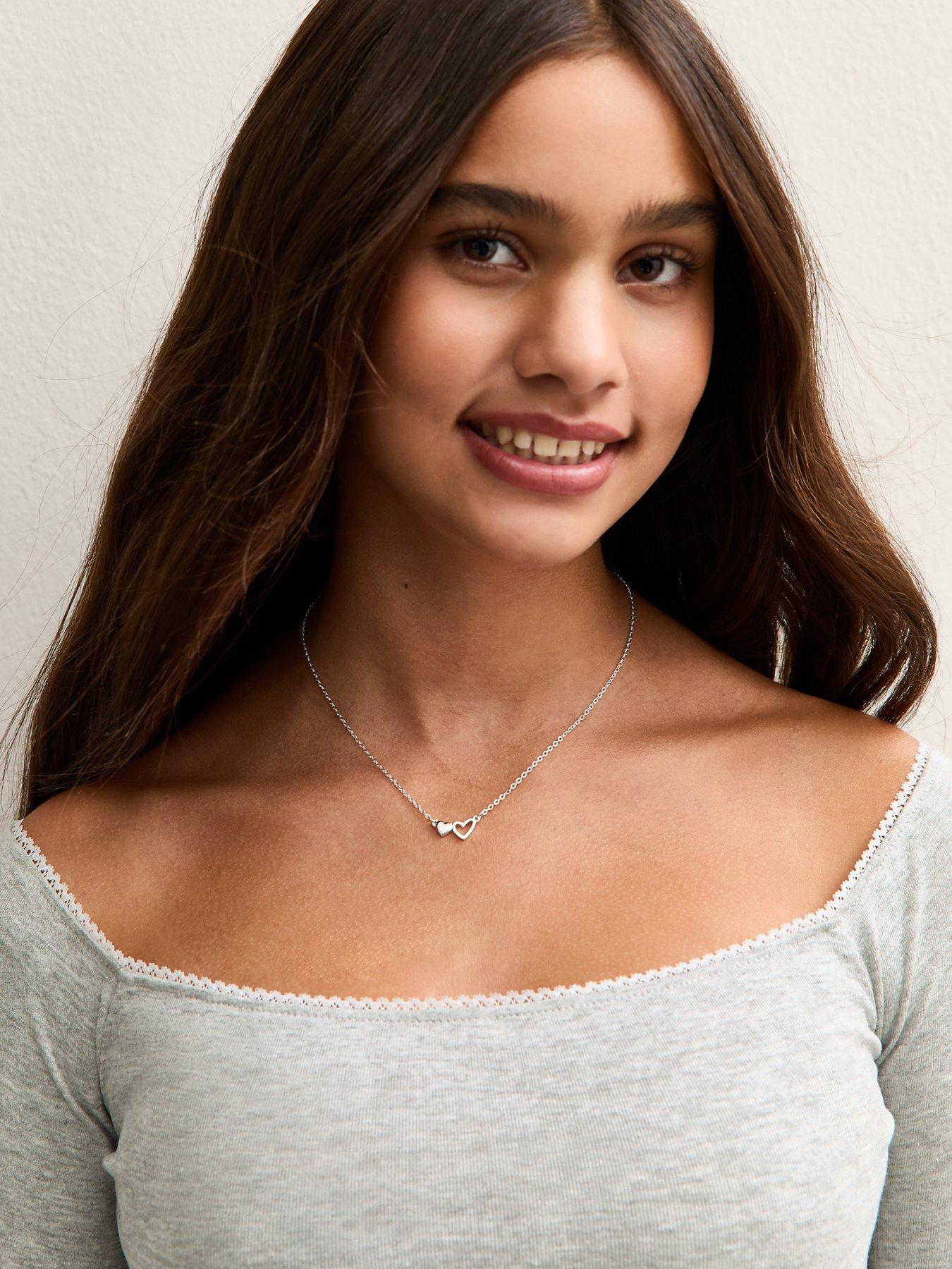  image of new-look-915-girls-square-neck-long-sleeve-top-grey