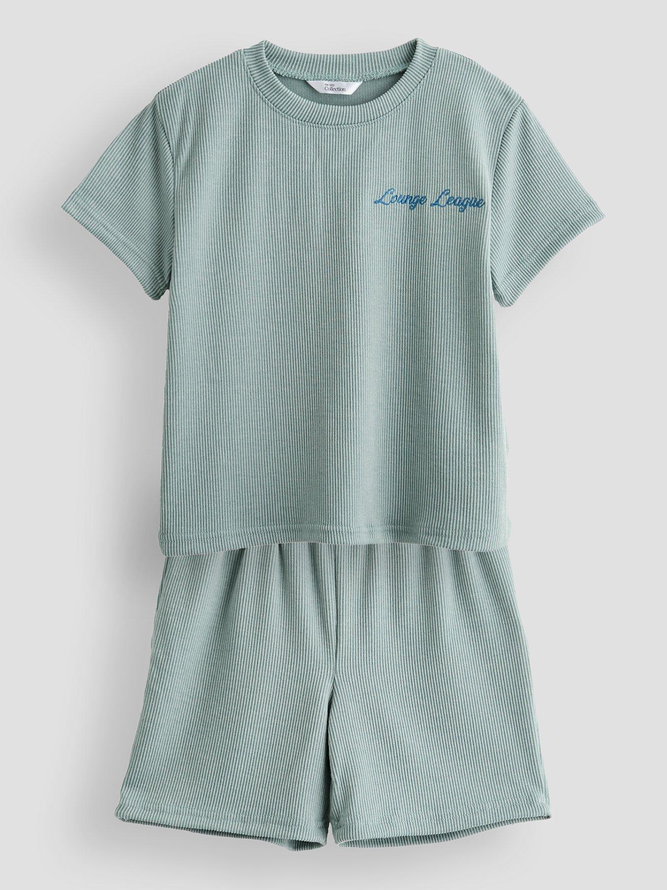  image of the-very-collection-boys-2-pack-lounge-stripe-pyjamas