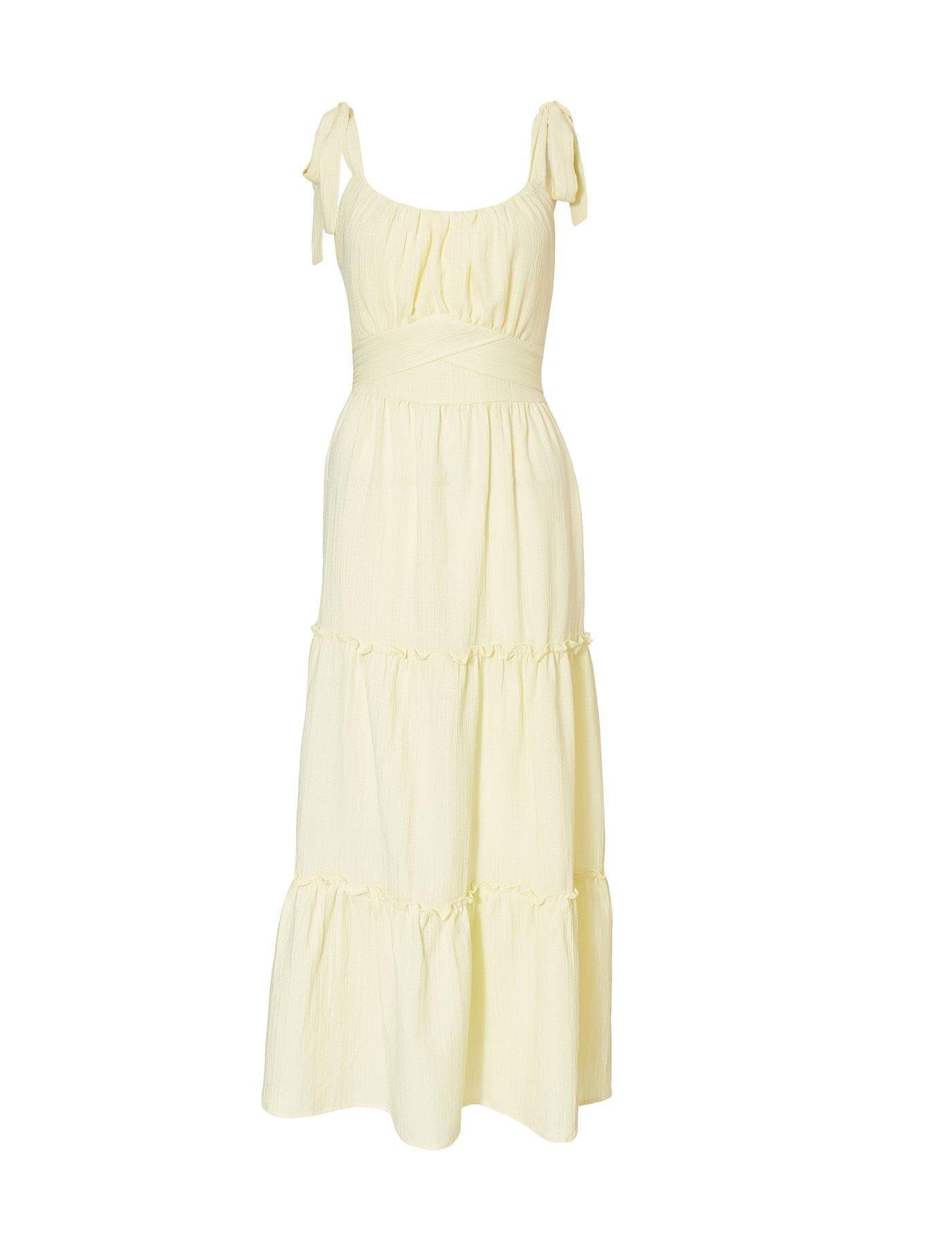 Image 4 of 6 of Quiz Pale Blue Crinkle Midaxi Dress