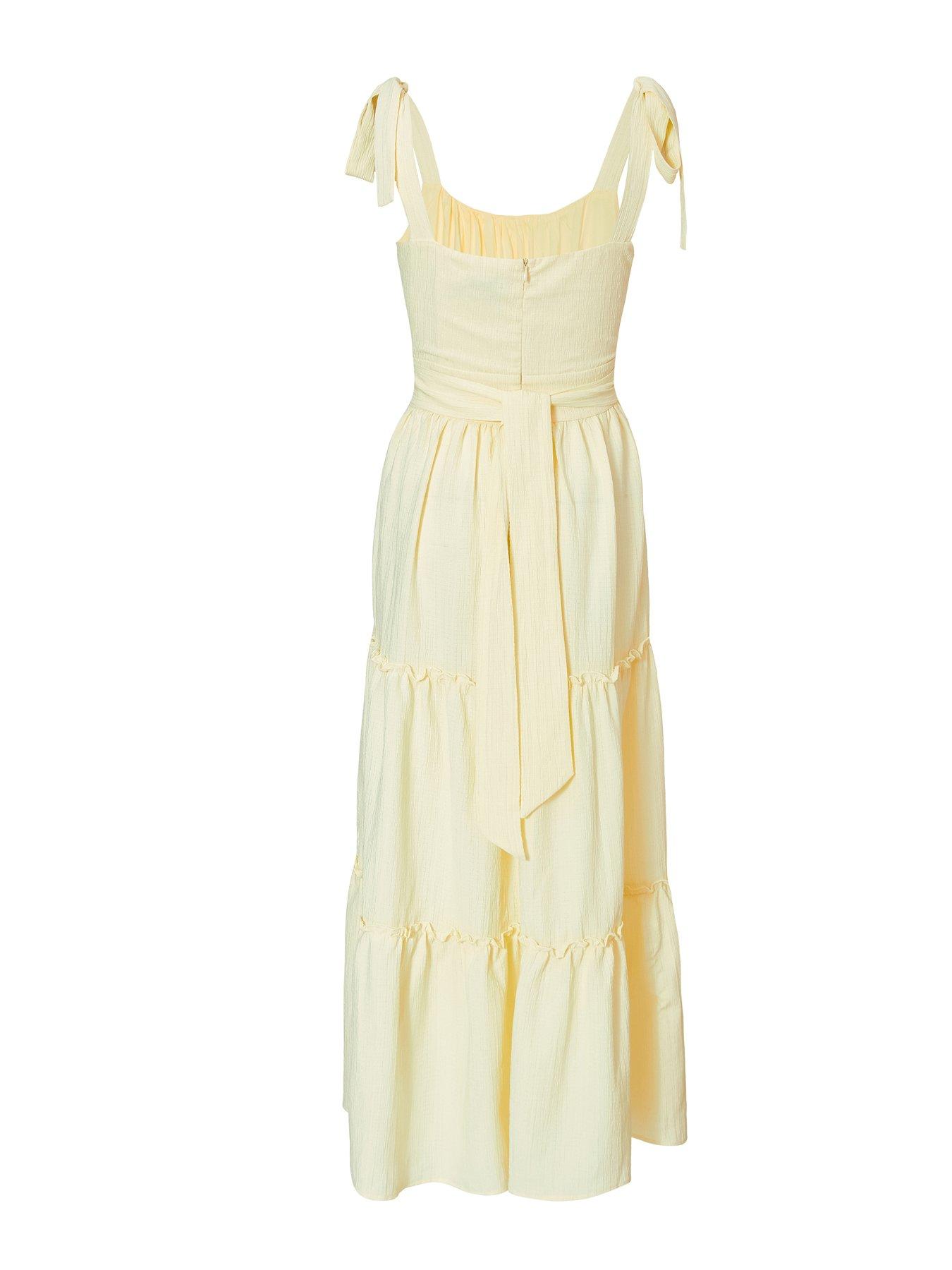 Image 5 of 6 of Quiz Pale Blue Crinkle Midaxi Dress