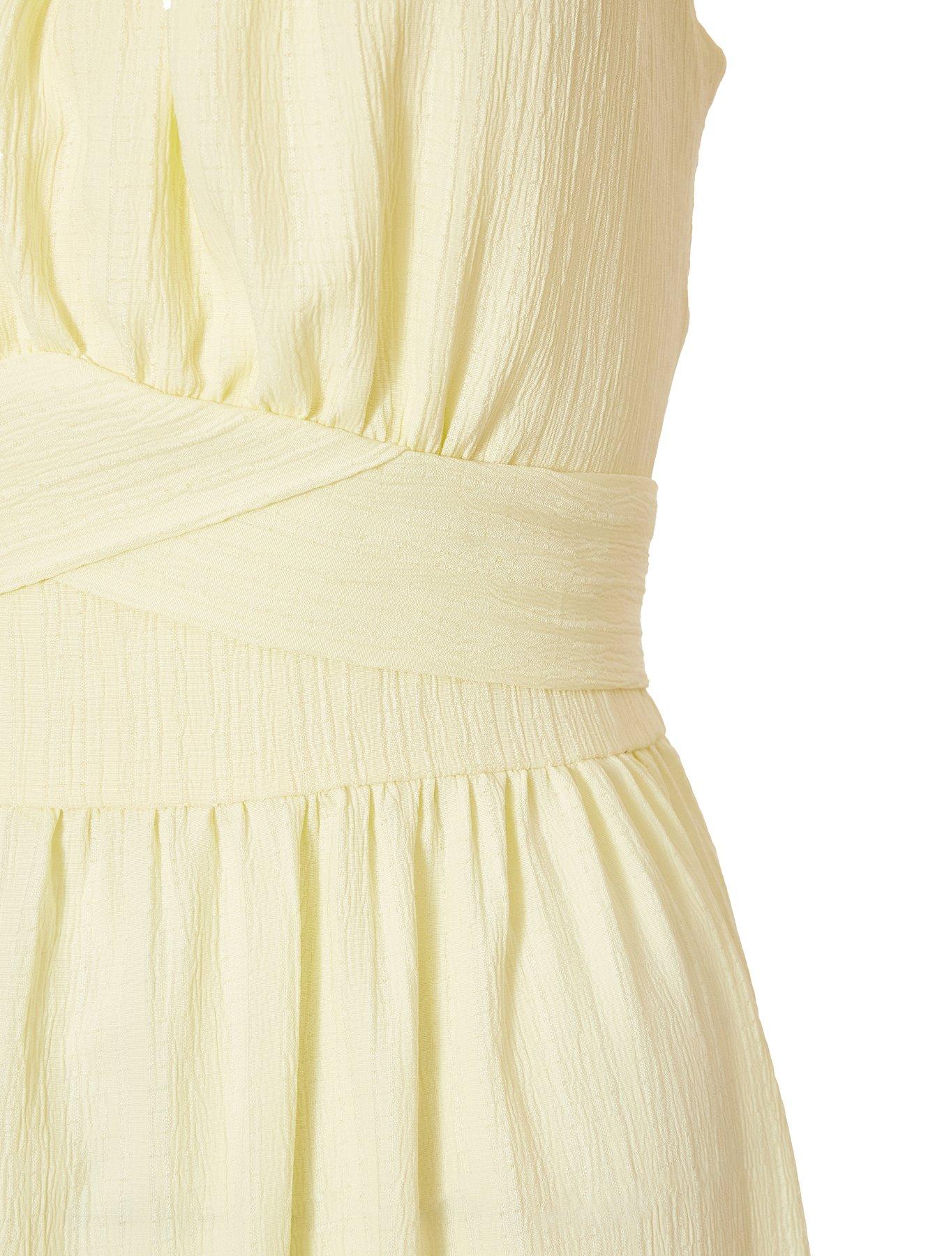 Image 6 of 6 of Quiz Pale Blue Crinkle Midaxi Dress