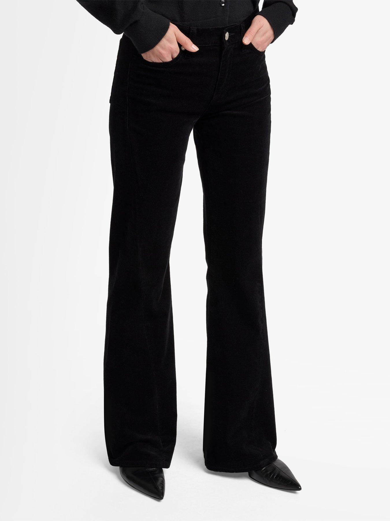 Image 5 of 6 of 7 FOR ALL MANKIND Corduroy Twisted Dojo Tailorless Flare Jeans - Black