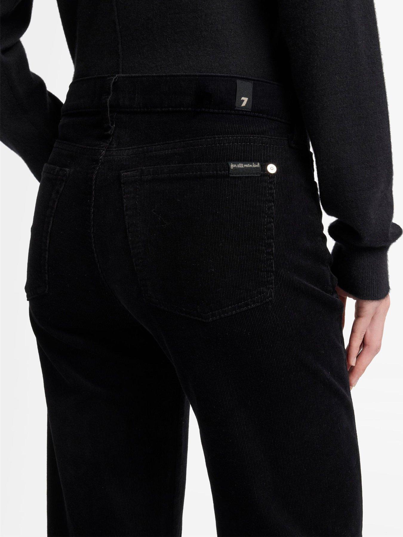 Image 6 of 6 of 7 FOR ALL MANKIND Corduroy Twisted Dojo Tailorless Flare Jeans - Black