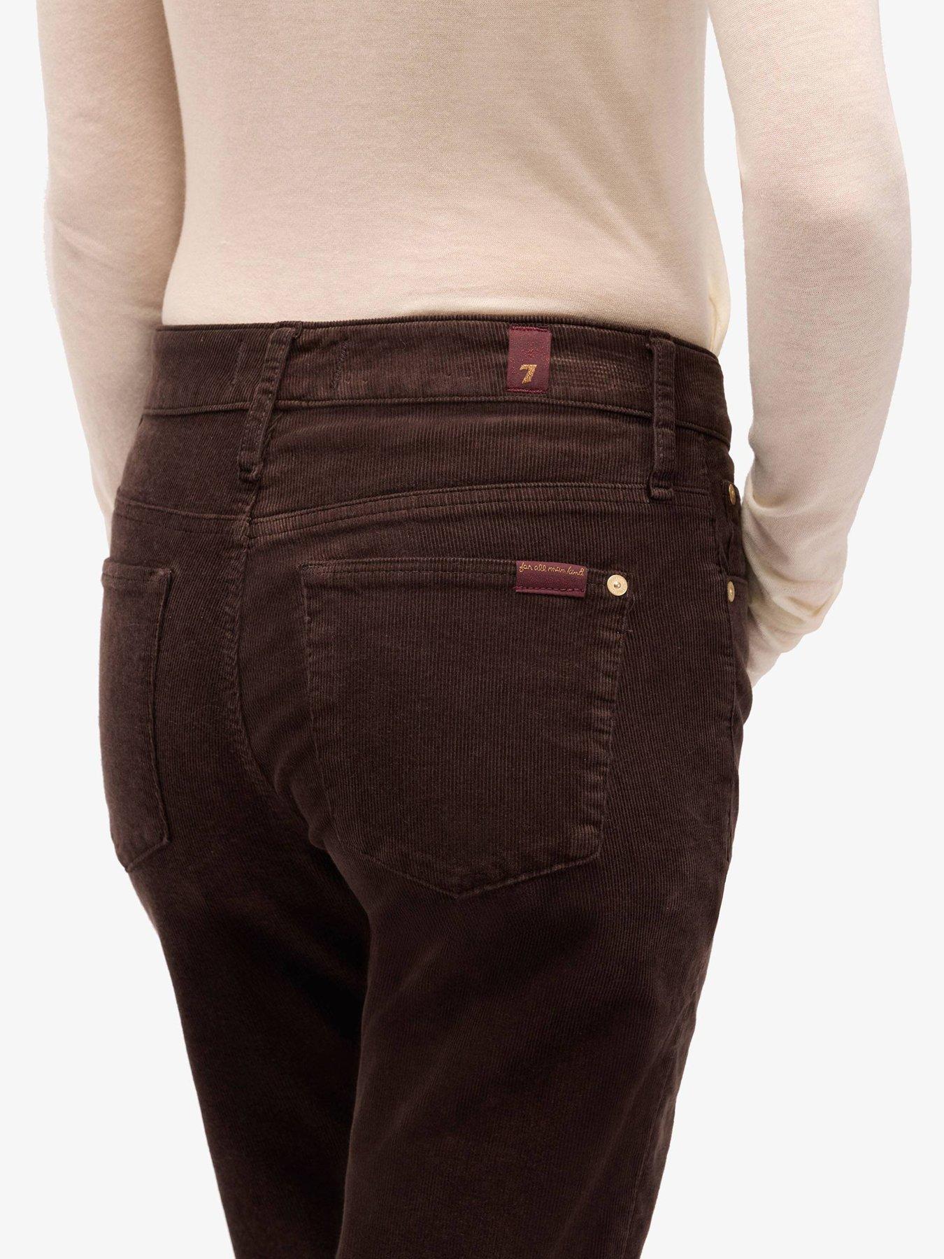 Image 5 of 6 of 7 FOR ALL MANKIND Corduroy Calie Straight Jeans - Dark Brown