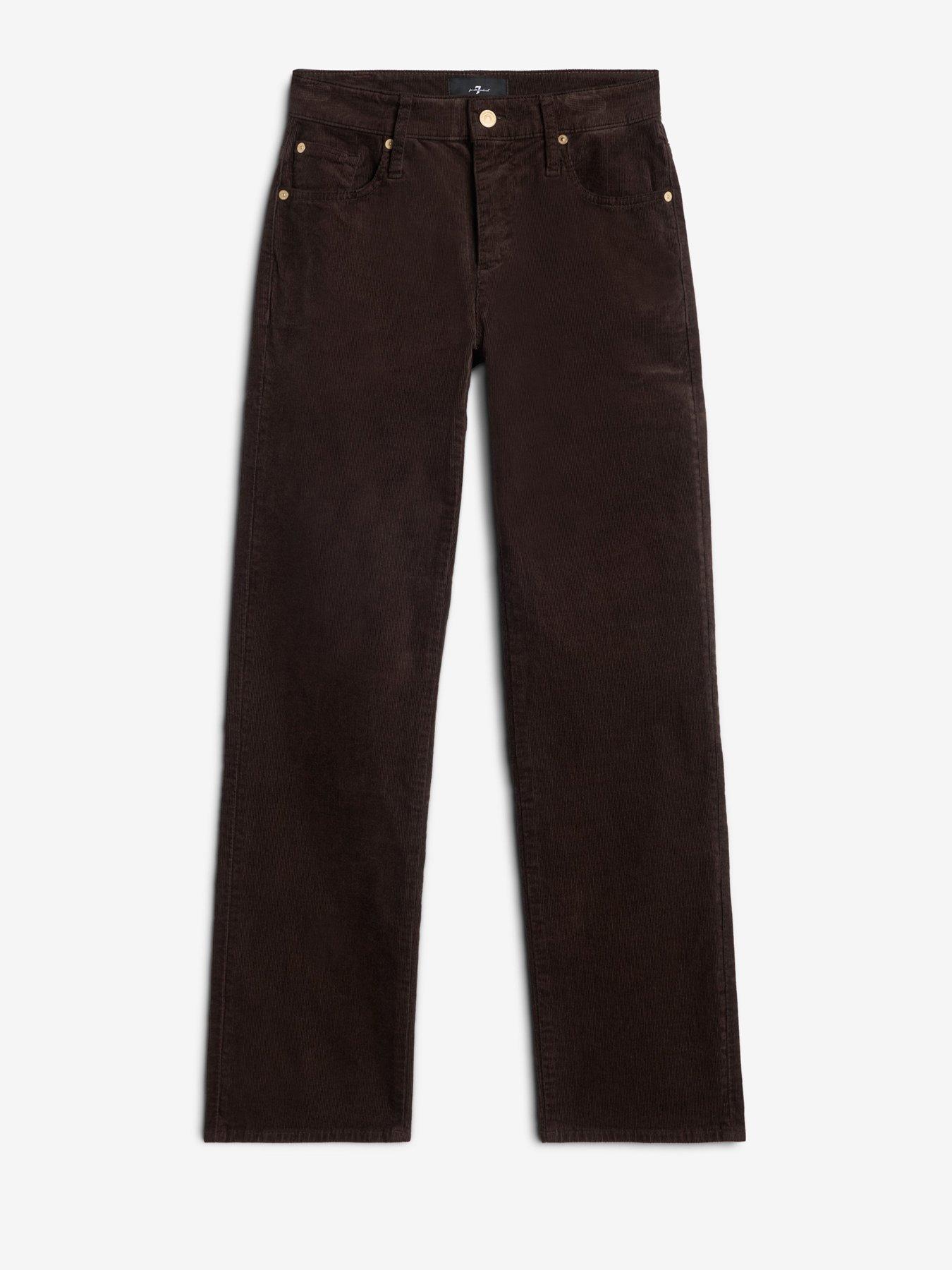 Image 6 of 6 of 7 FOR ALL MANKIND Corduroy Calie Straight Jeans - Dark Brown