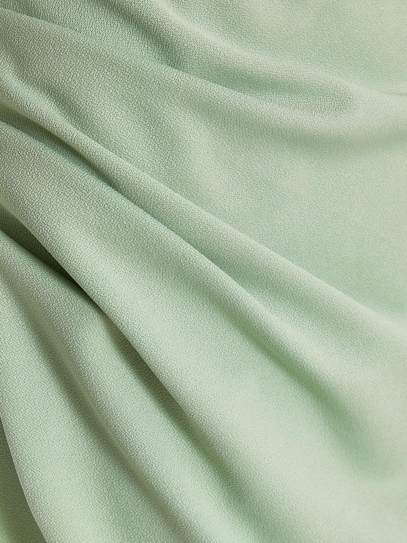 Image 6 of 6 of Quiz Sage Bardot Wrap Maxi Dress