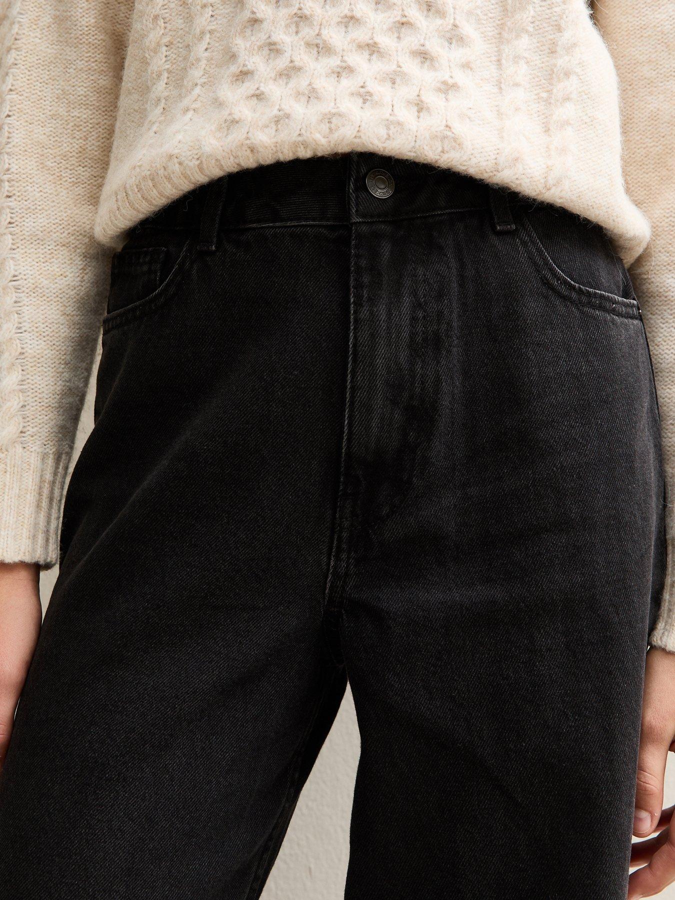 Image 5 of 5 of New Look 915 Girls Denim Wide Leg Jeans - Black