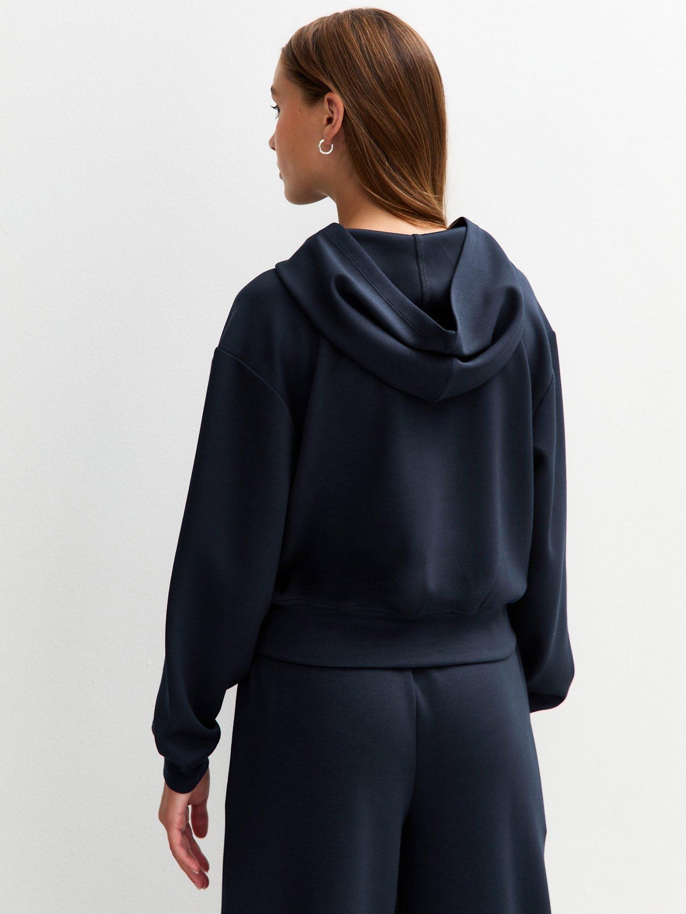  image of new-look-915-girls-soft-touch-zip-up-hoodie-navy