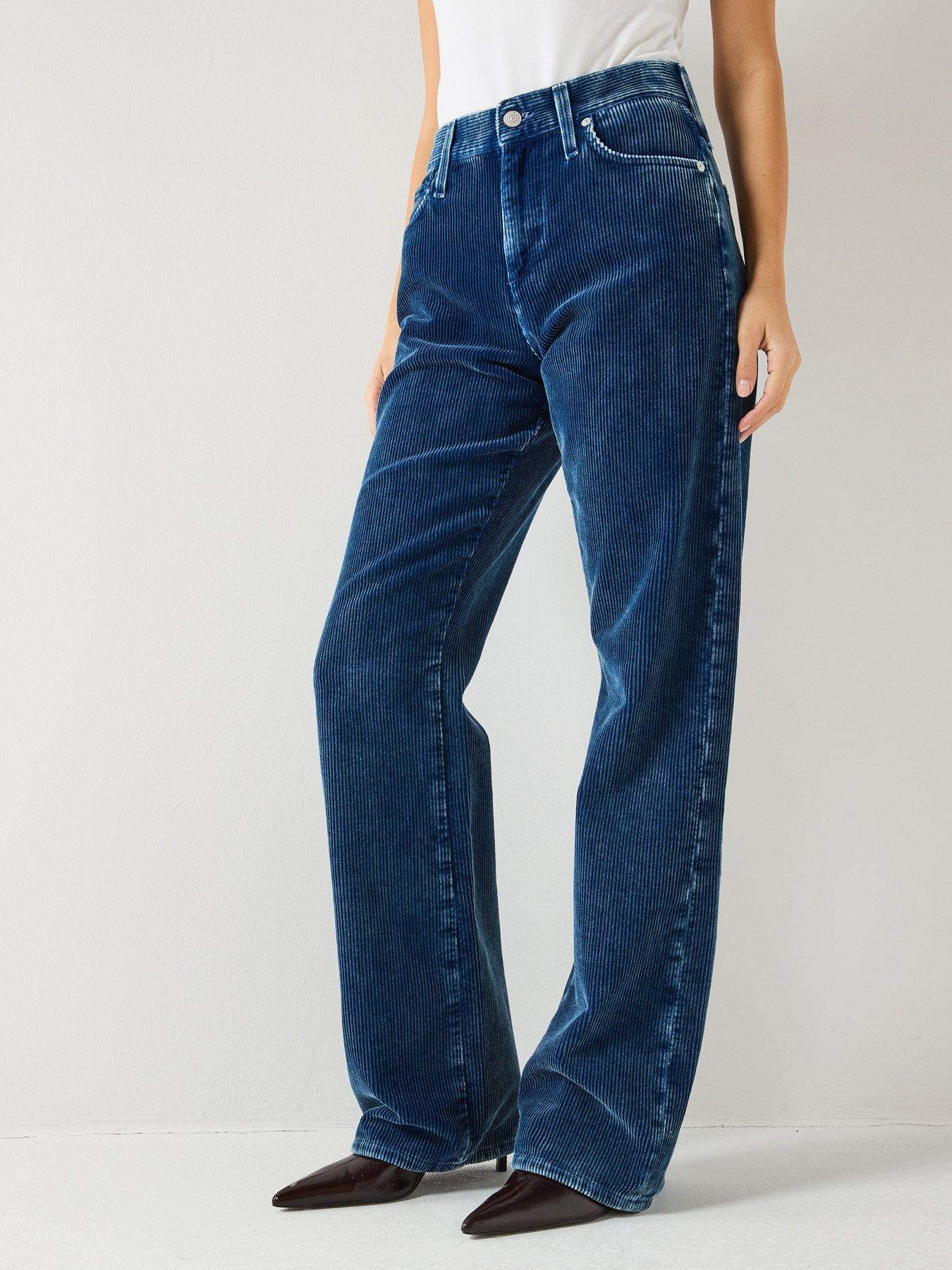 7 FOR ALL MANKIND Corduroy Tess Trouser - Dark Wash