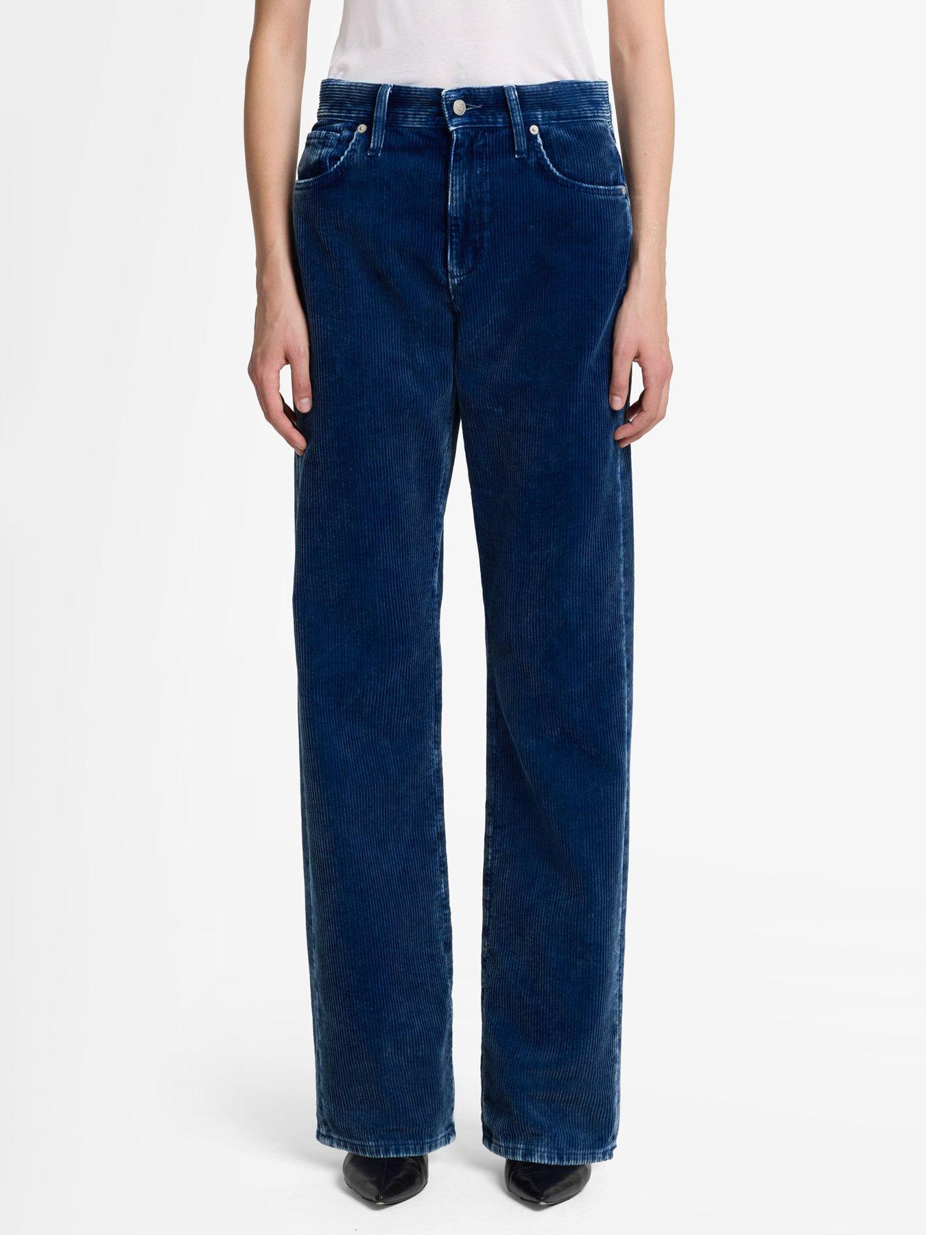 undefined Corduroy Tess Trouser - Dark Wash